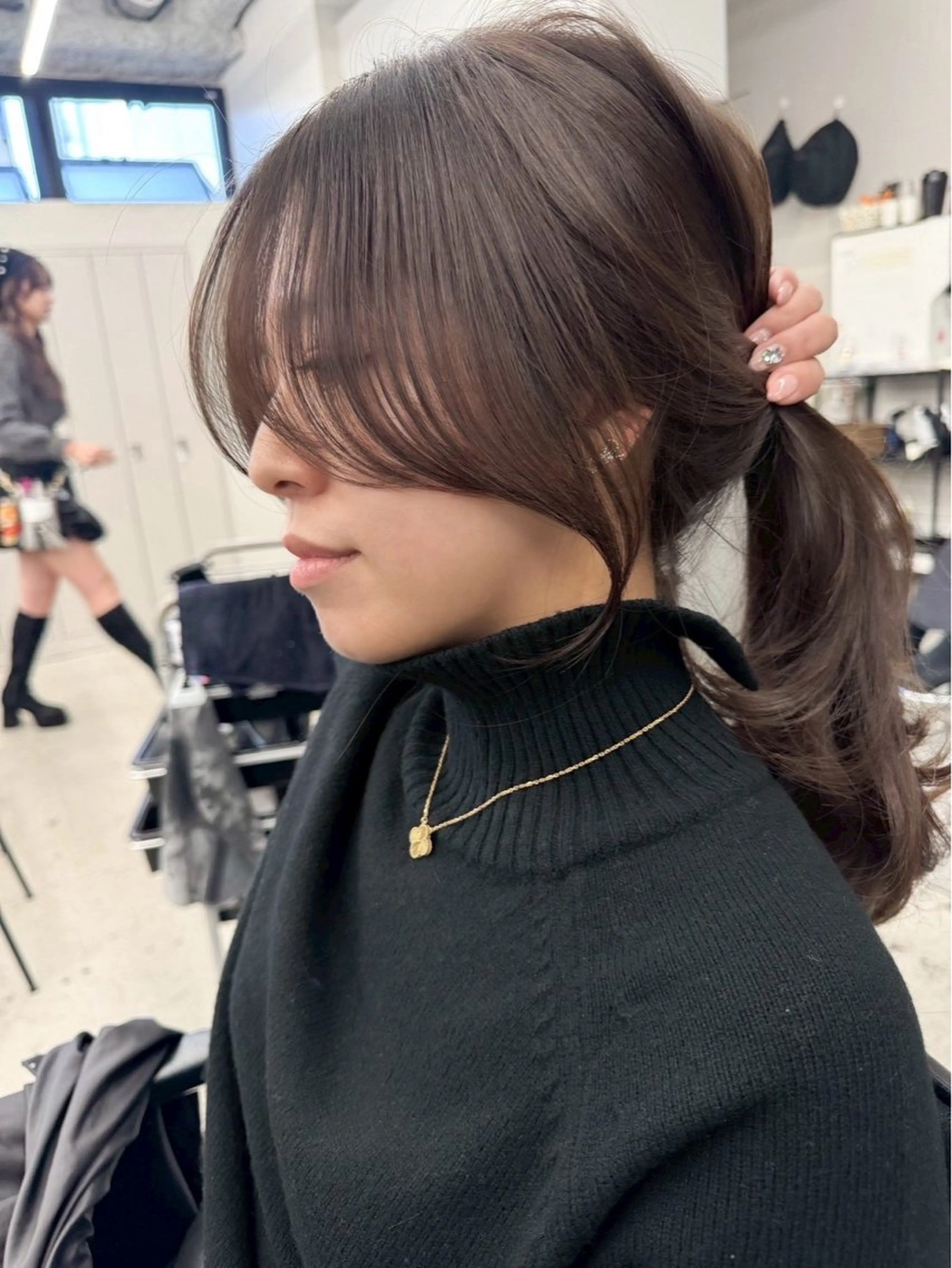 ロング カラー カット ヘアカラー トリートメント Amaretto かなのヘアスタイル