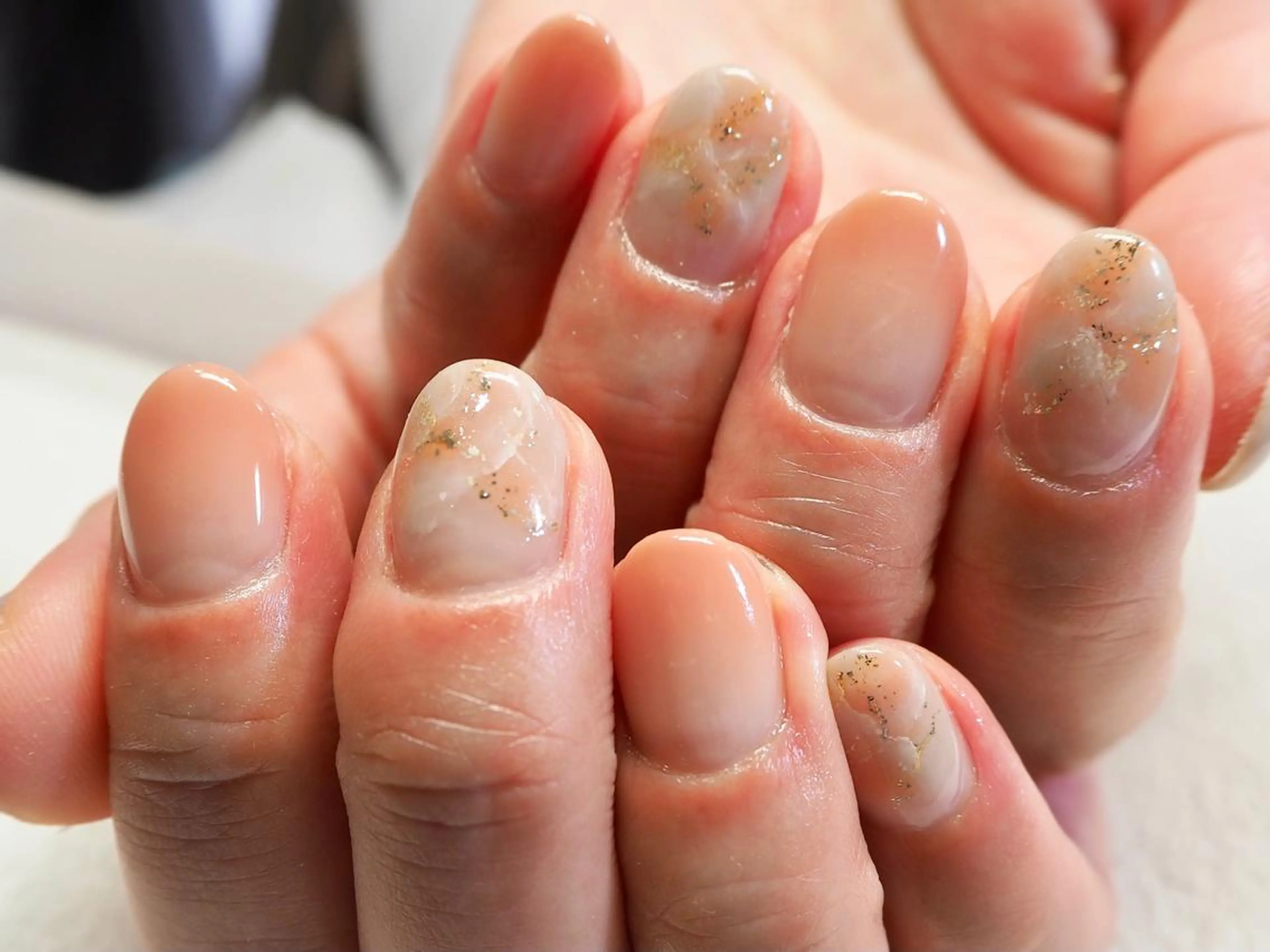 ネイル 大理石ネイル(マーブル) オフィスネイル shushunail所属・和田 周子のネイルデザイン