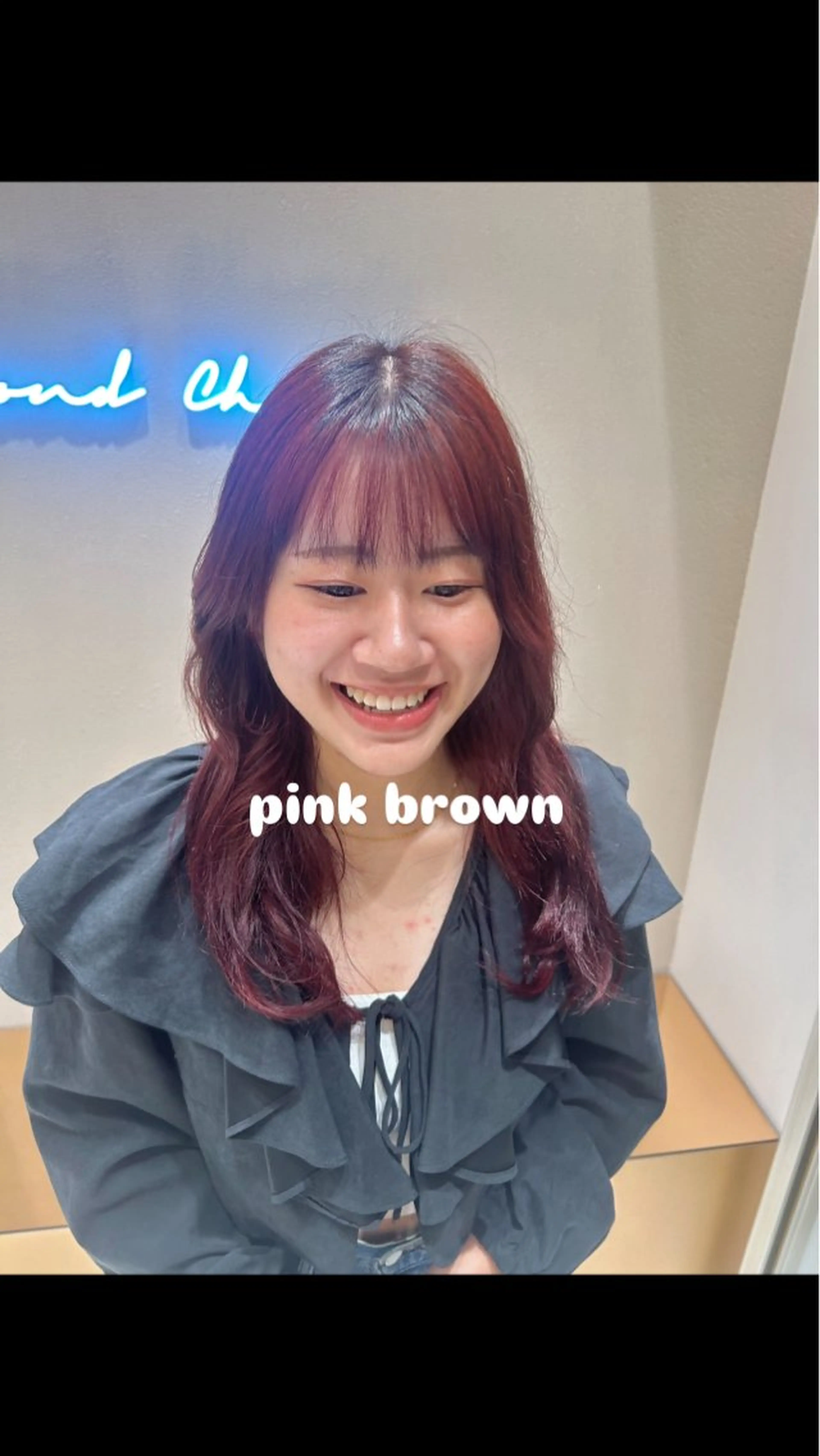 カラー 暖色カラ-ෆ˚顔周り 🎀ོ白岩亜実🎀ོのヘアスタイル