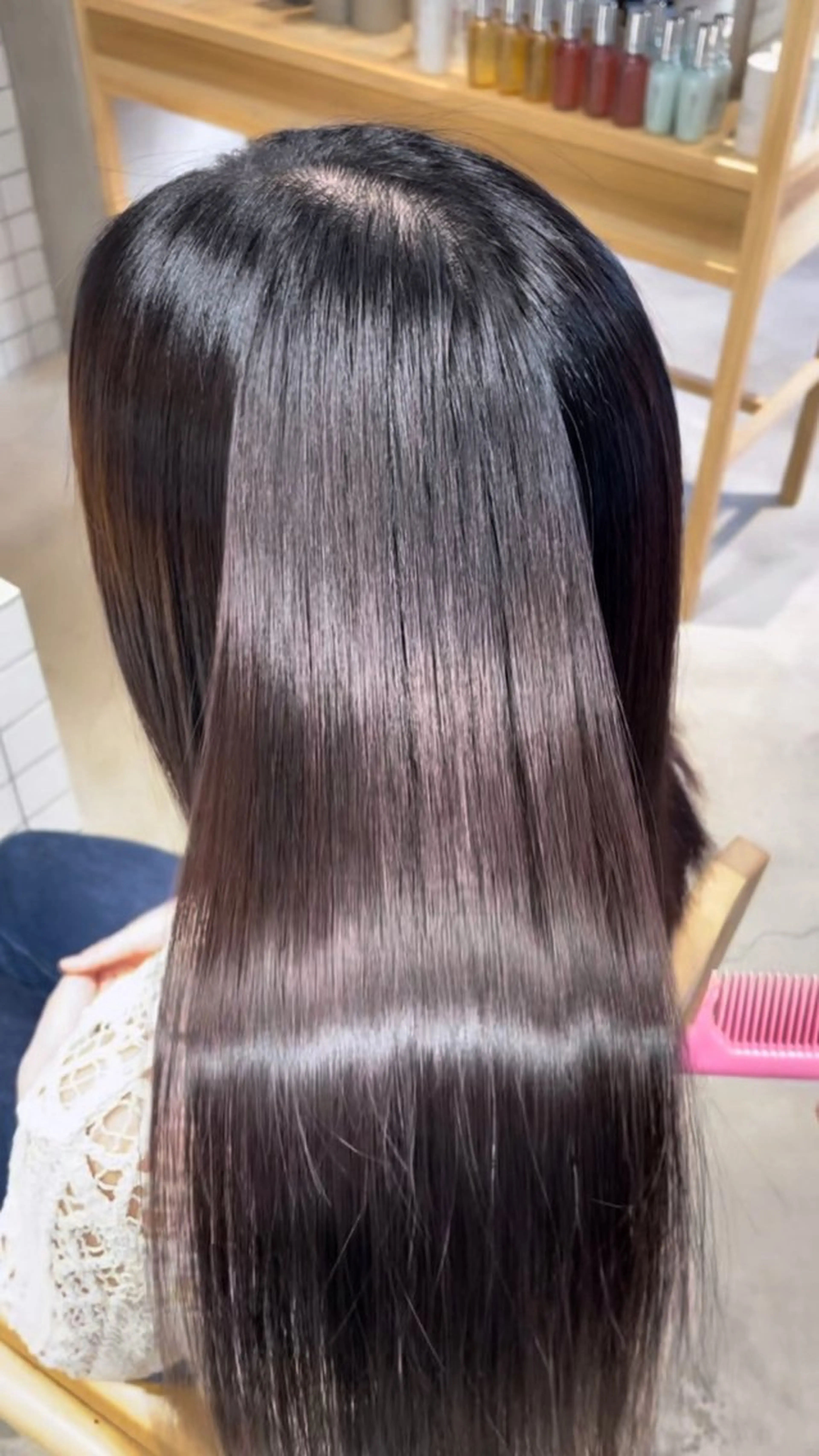 ロング パーマ 縮毛矯正 頼金 愛海のヘアスタイル