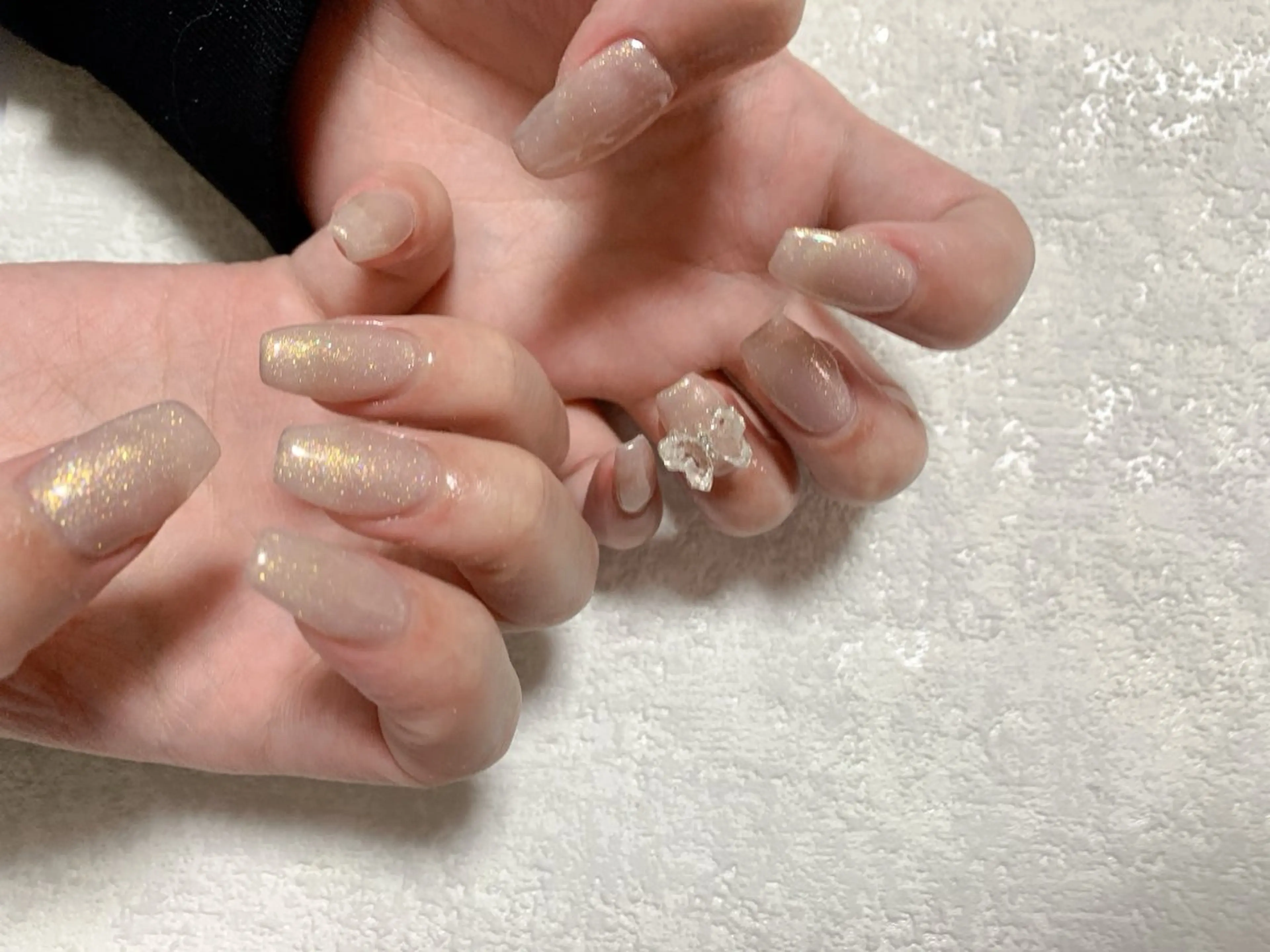 ネイル ジェルネイル 韓国ネイル ラメ(グリッター) メンズネイル パラジェル kiki nail たまプラーザのネイルデザイン