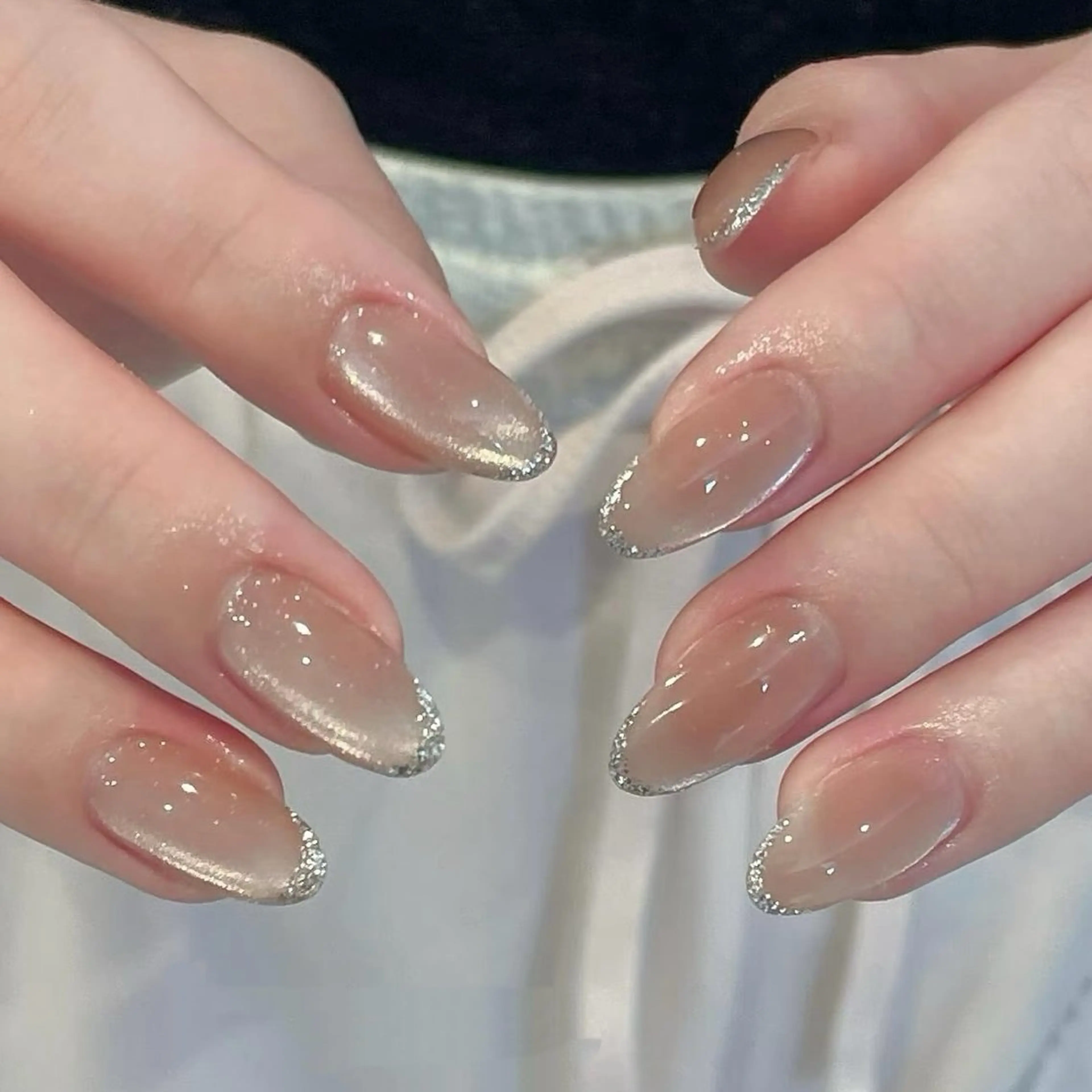 ネイル オーロラネイル 成人式 フットネイル フレンチネイル ジェルネイル ハンドネイル BabyYouMi nailのネイルデザイン