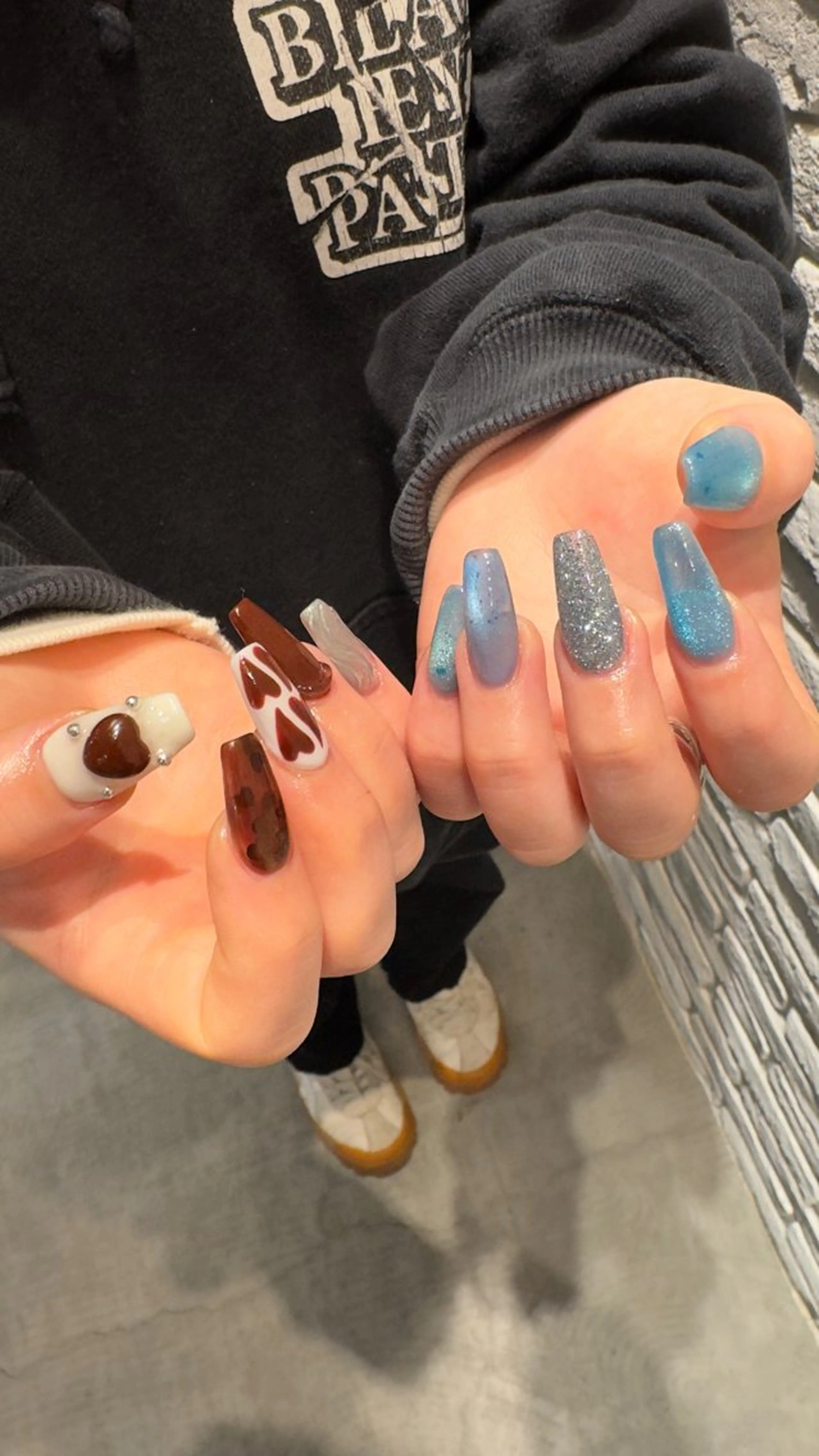 ロング m kaori𓃟のネイルデザイン