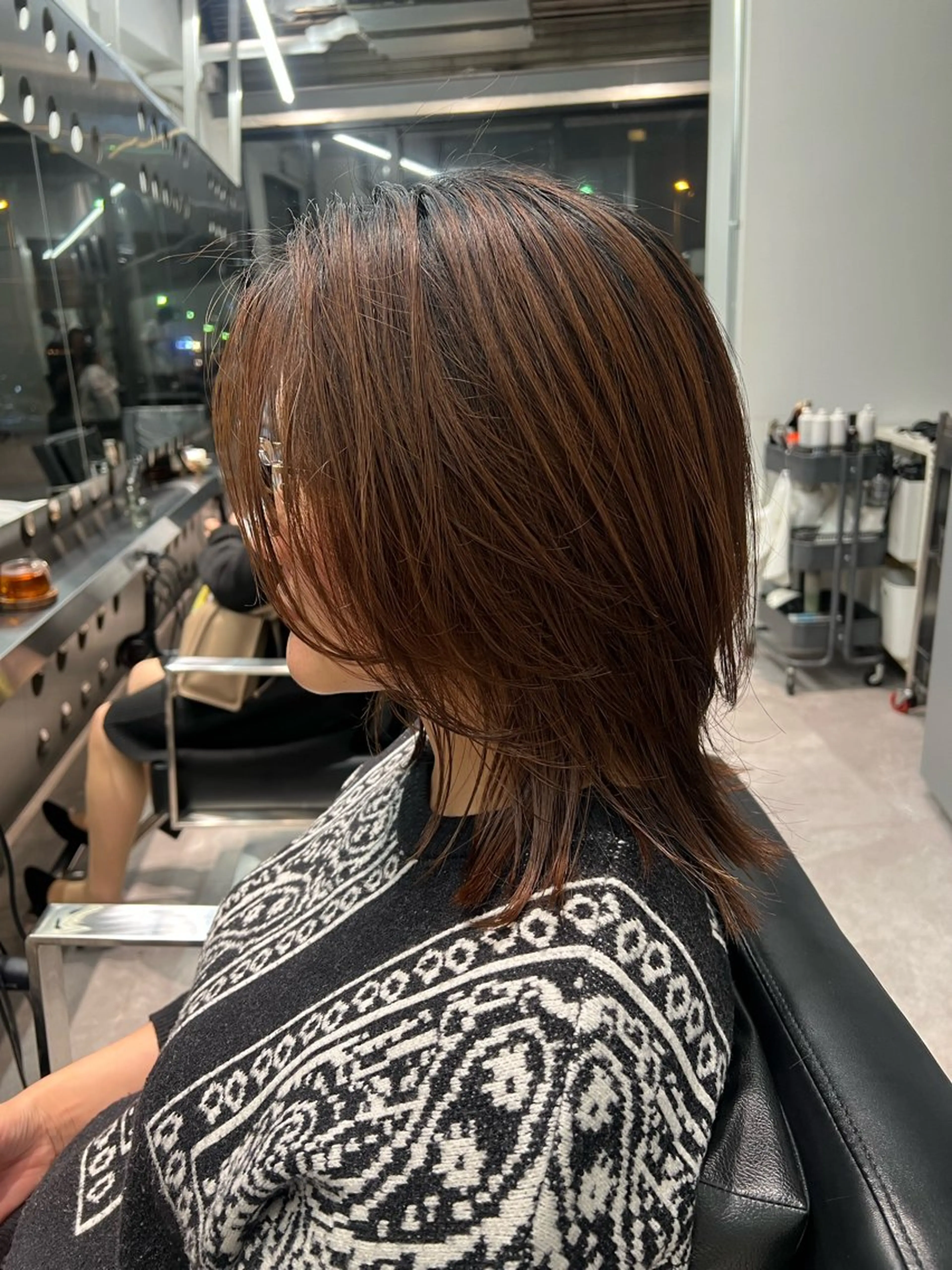 ミディアム レイヤーカット カット 堀江 /木下椋麻のヘアスタイル