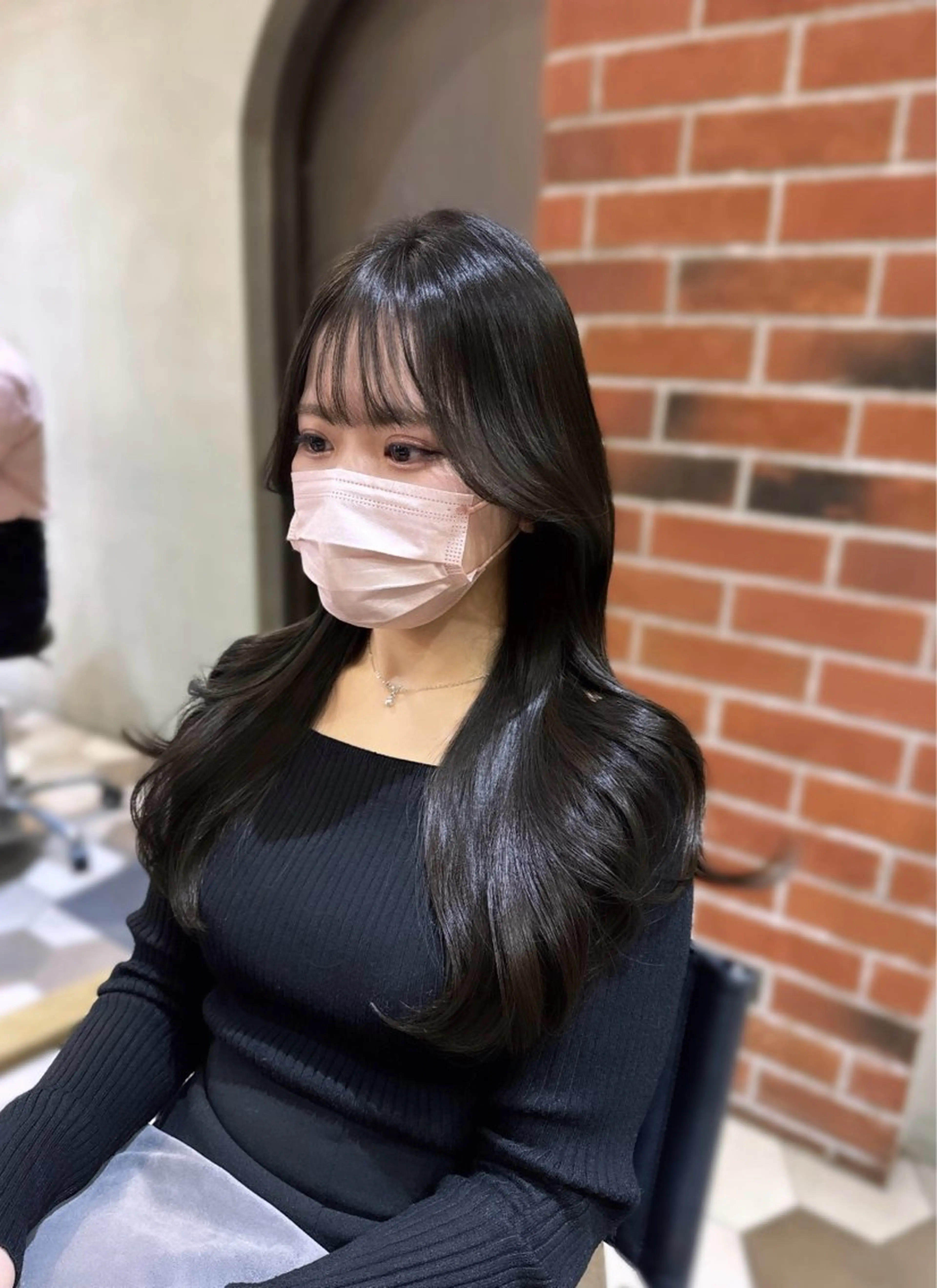 ロング カラー ヘアアレンジ グレージュ くびれヘア 韓国風ヘア カット ヘアカラー トリートメント 酸性縮毛矯正🧴韓国 レイヤー/髪質改善のヘアスタイル