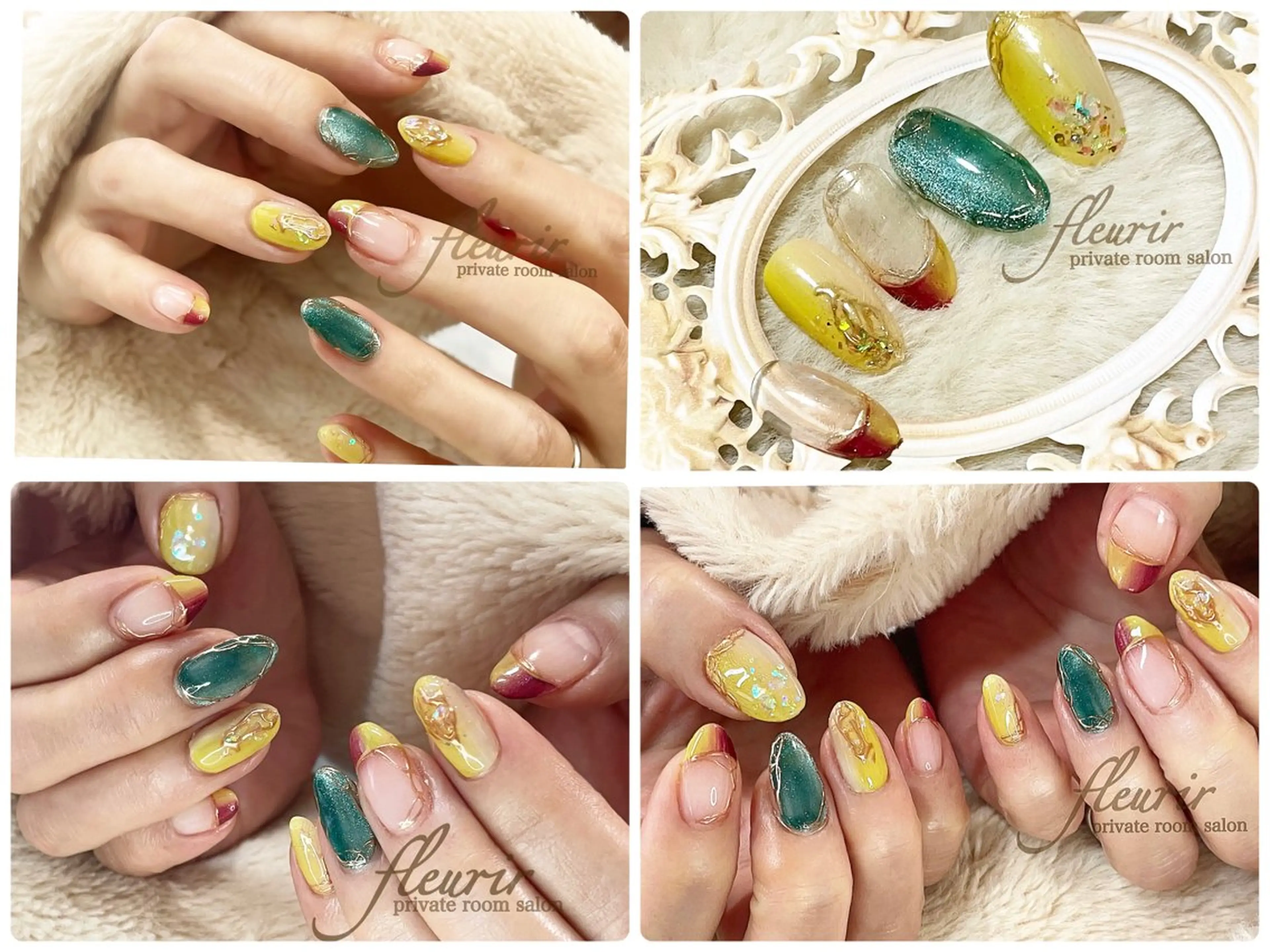 ネイル マグネットネイル フルリール 【プライベートサロンのネイルデザイン