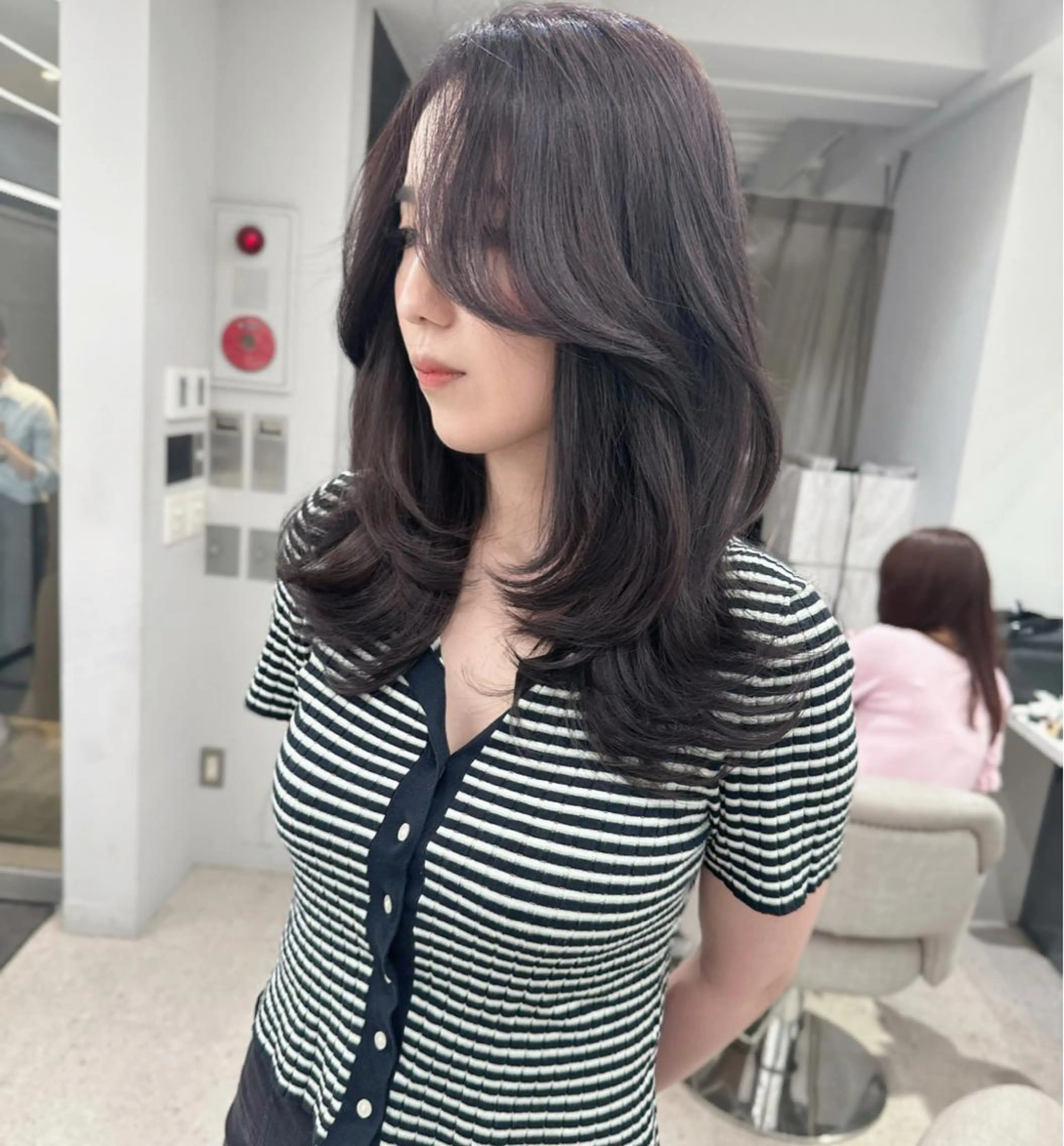 ロング カット ヘアカラー トリートメント 京都レイヤーカット/ 縮毛矯正/羽柴りくのヘアスタイル