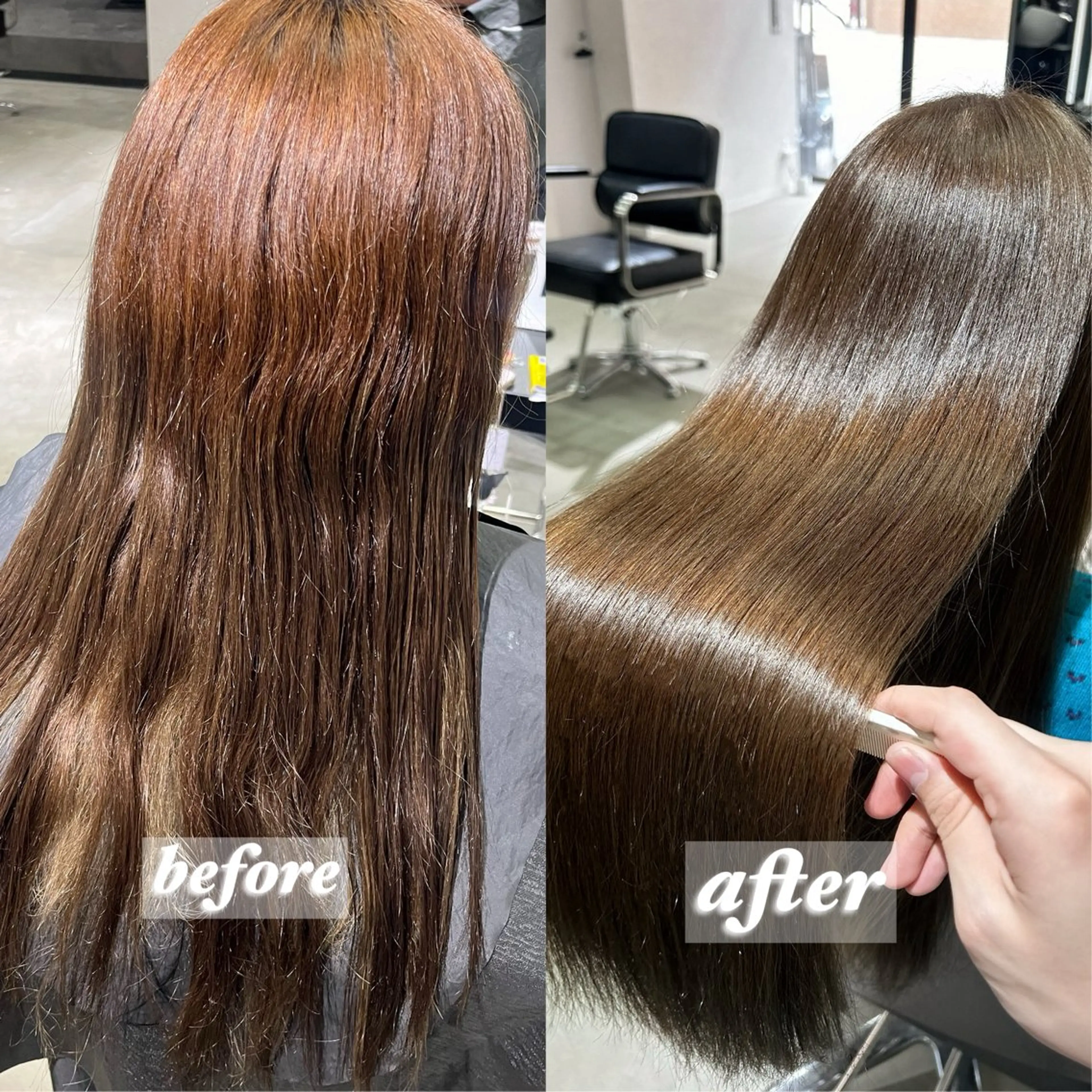 ロング カラー カット ヘアカラー 縮毛矯正 髪質改善大阪/ 酸性縮毛矯正/ゆうとのヘアスタイル