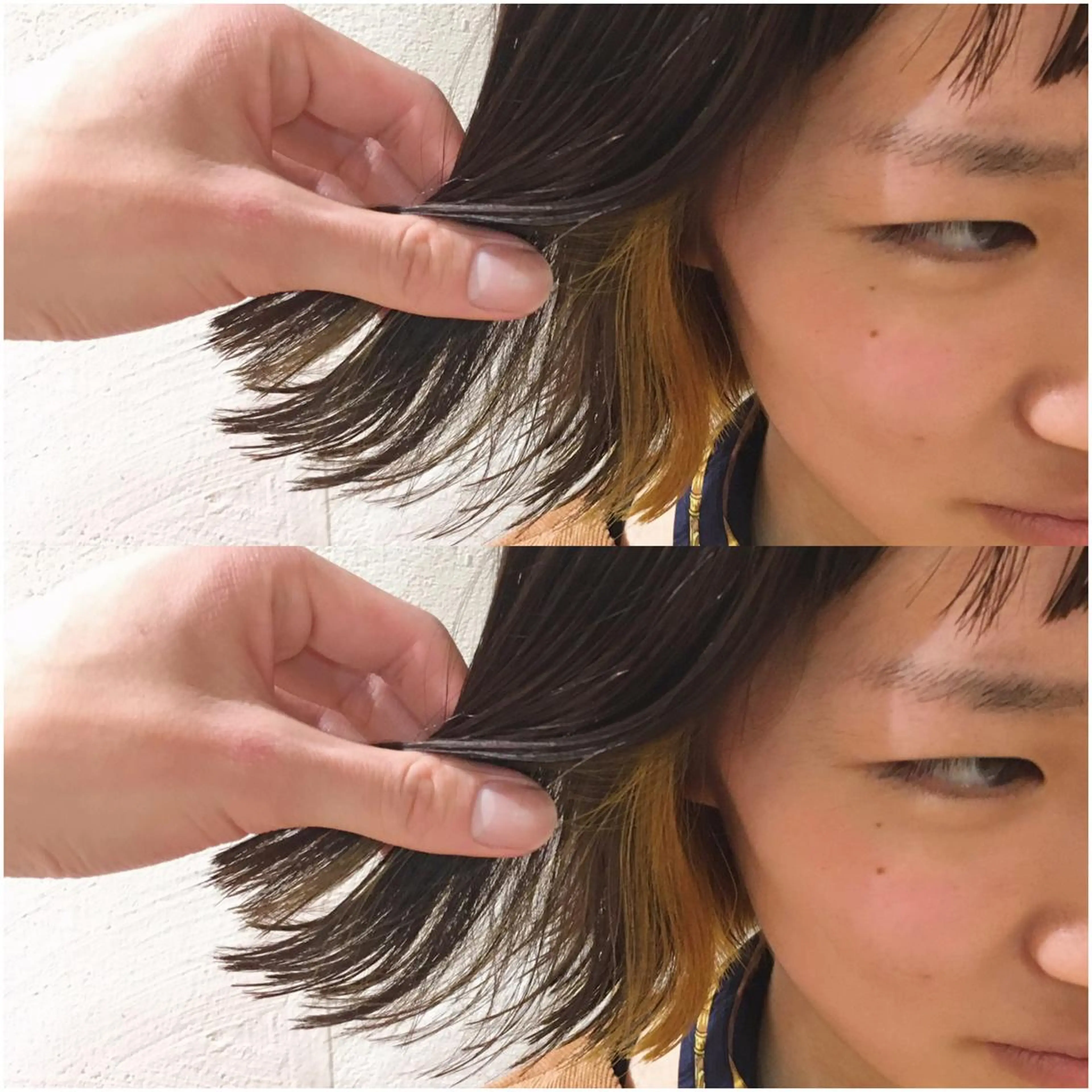 ショート カラー インナーカラー イエローカラー ボブ 外ハネヘア circus by KENJE 町田店のヘアスタイル