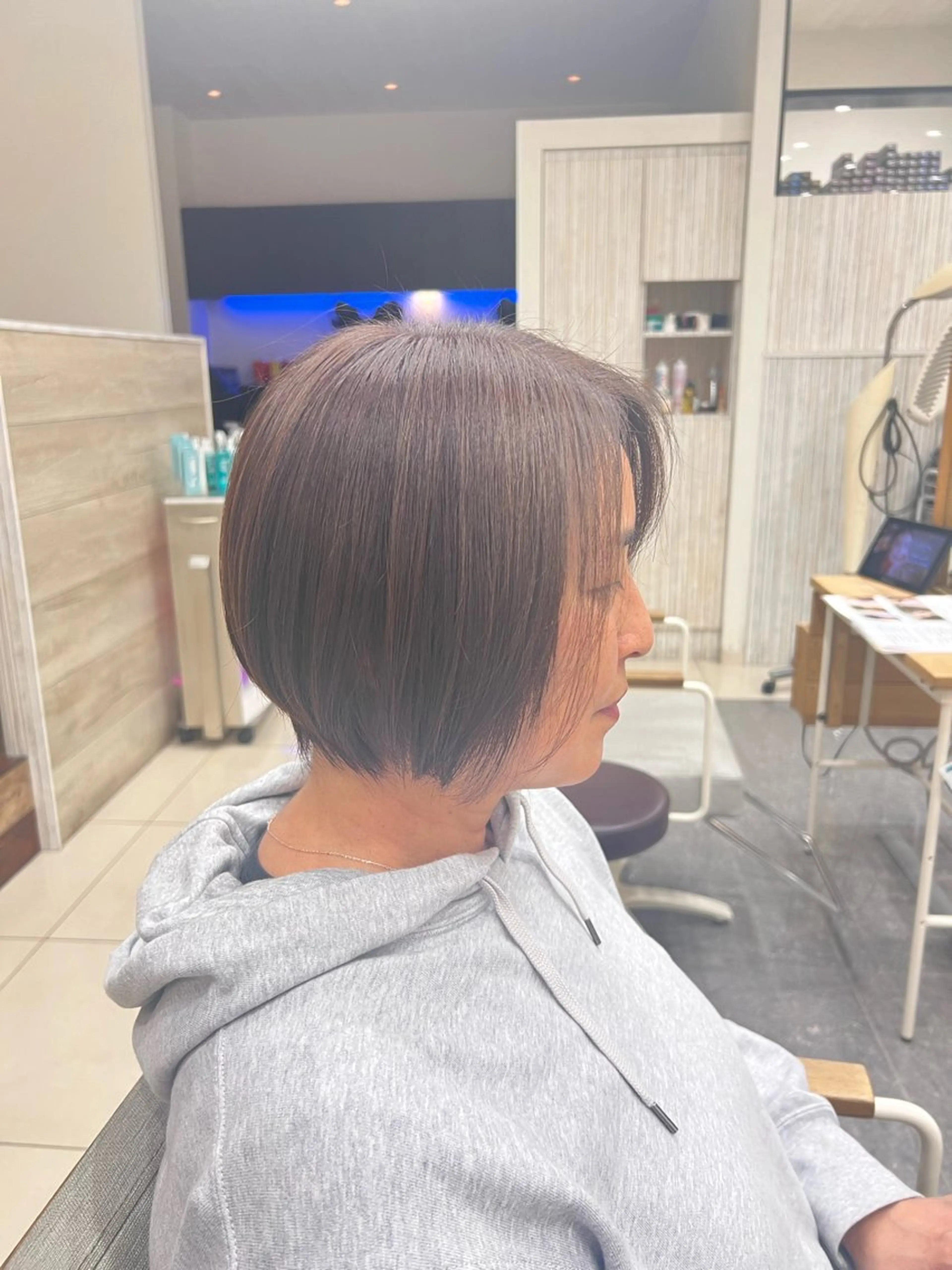 ショート カラー オーガニックカラー ヘアカラー 太白区白髪ぼかし/ ボブカット/千葉達人のヘアスタイル