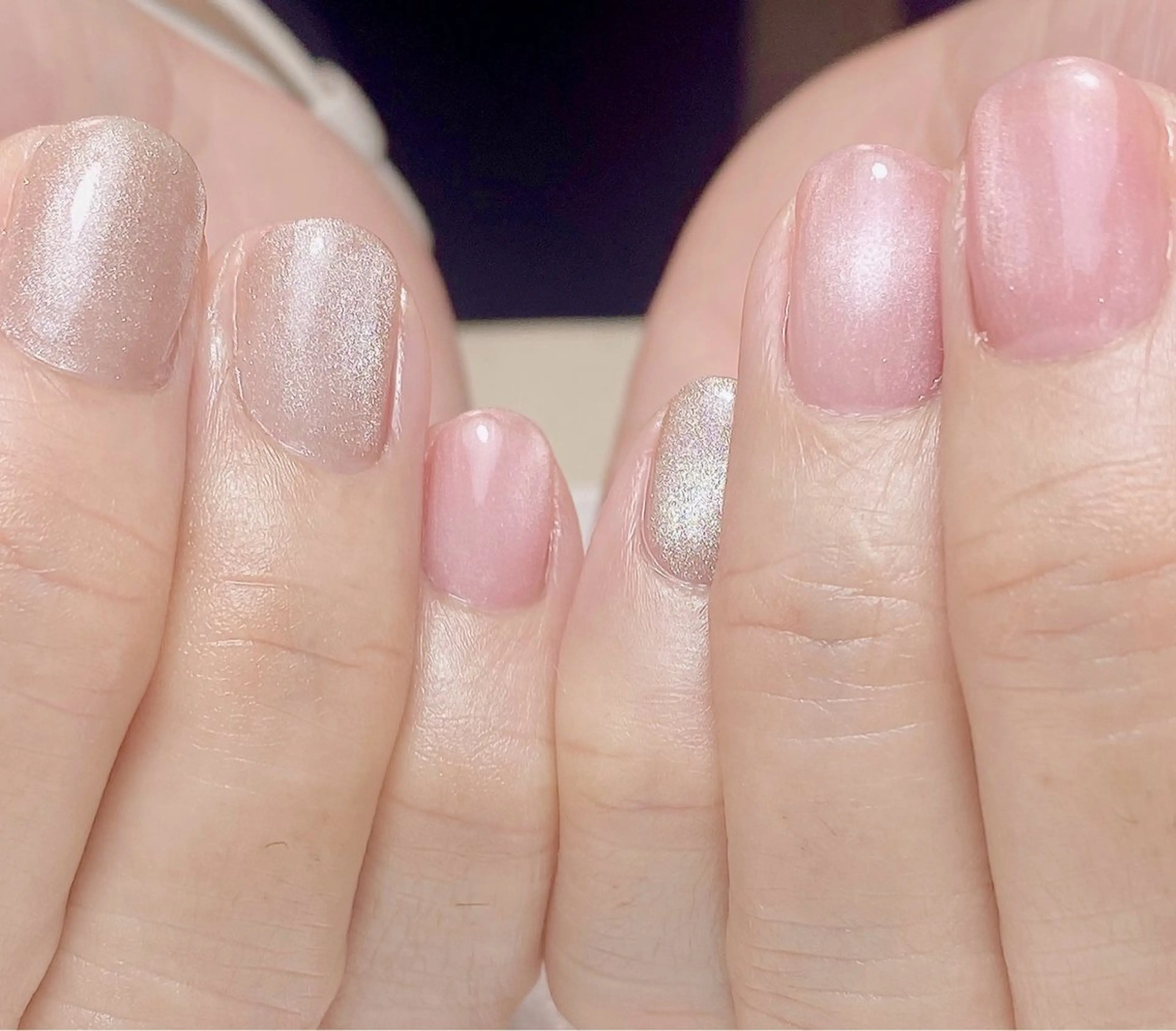 ネイル マグネットネイル オフィスネイル ショートネイル ハンドネイル Nail Salon K 🧸美爪育成のネイルデザイン