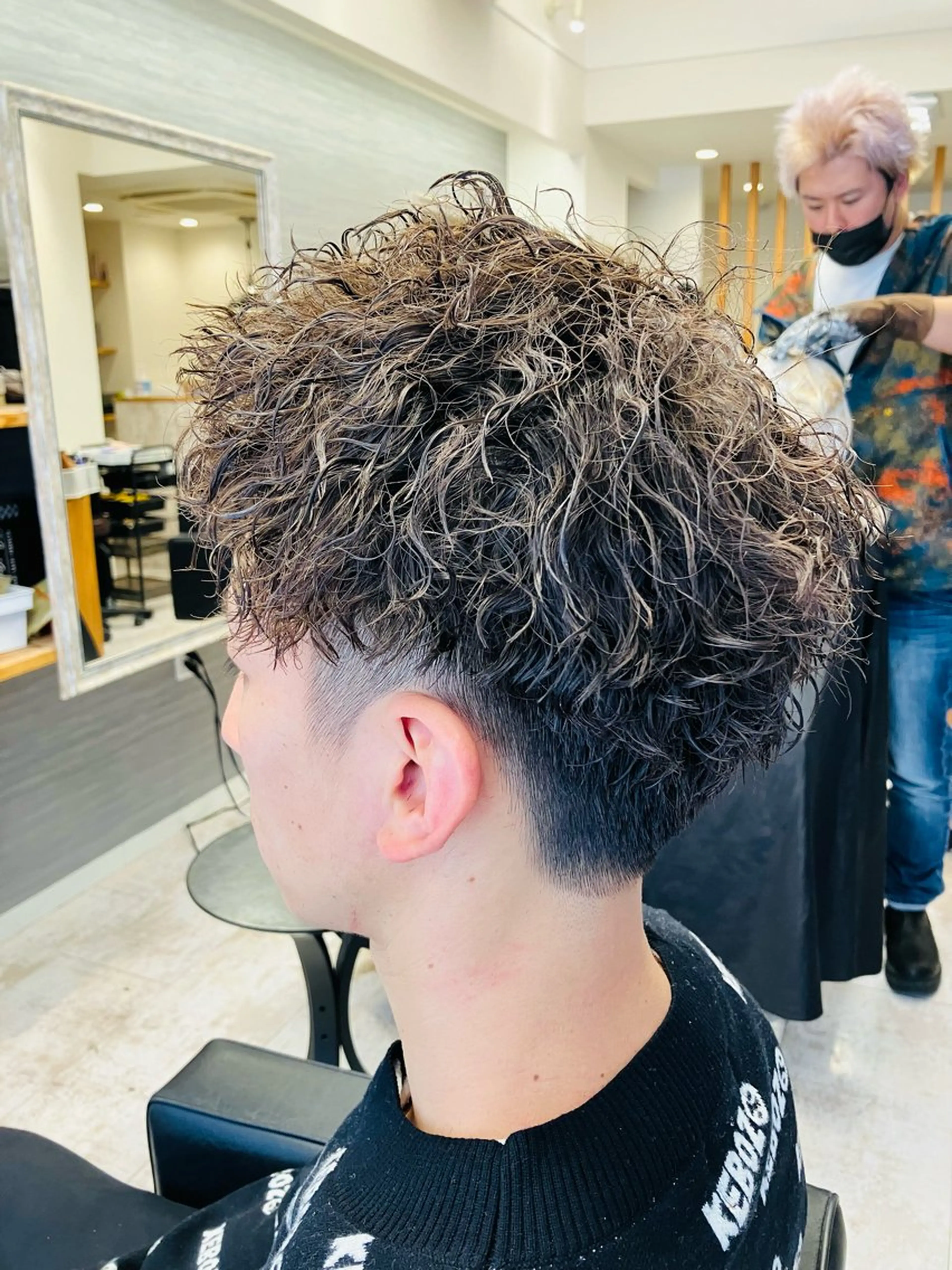 ショート パーマ メンズ カット パーマ メンズ特化/パーマ/ フェードWATARUのヘアスタイル