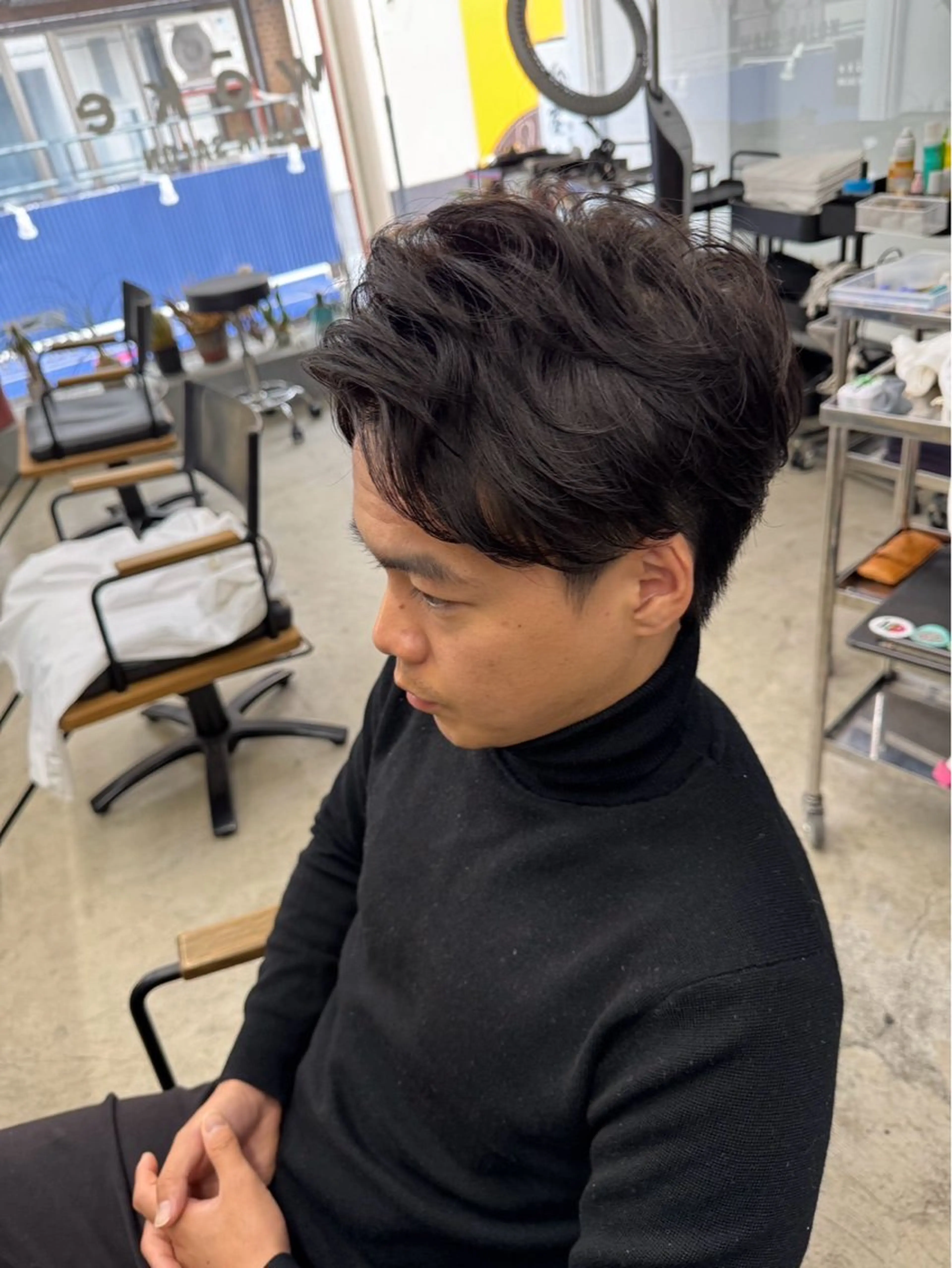 ショート パーマ メンズ カット パーマ メンズ専門サロン wokeのヘアスタイル