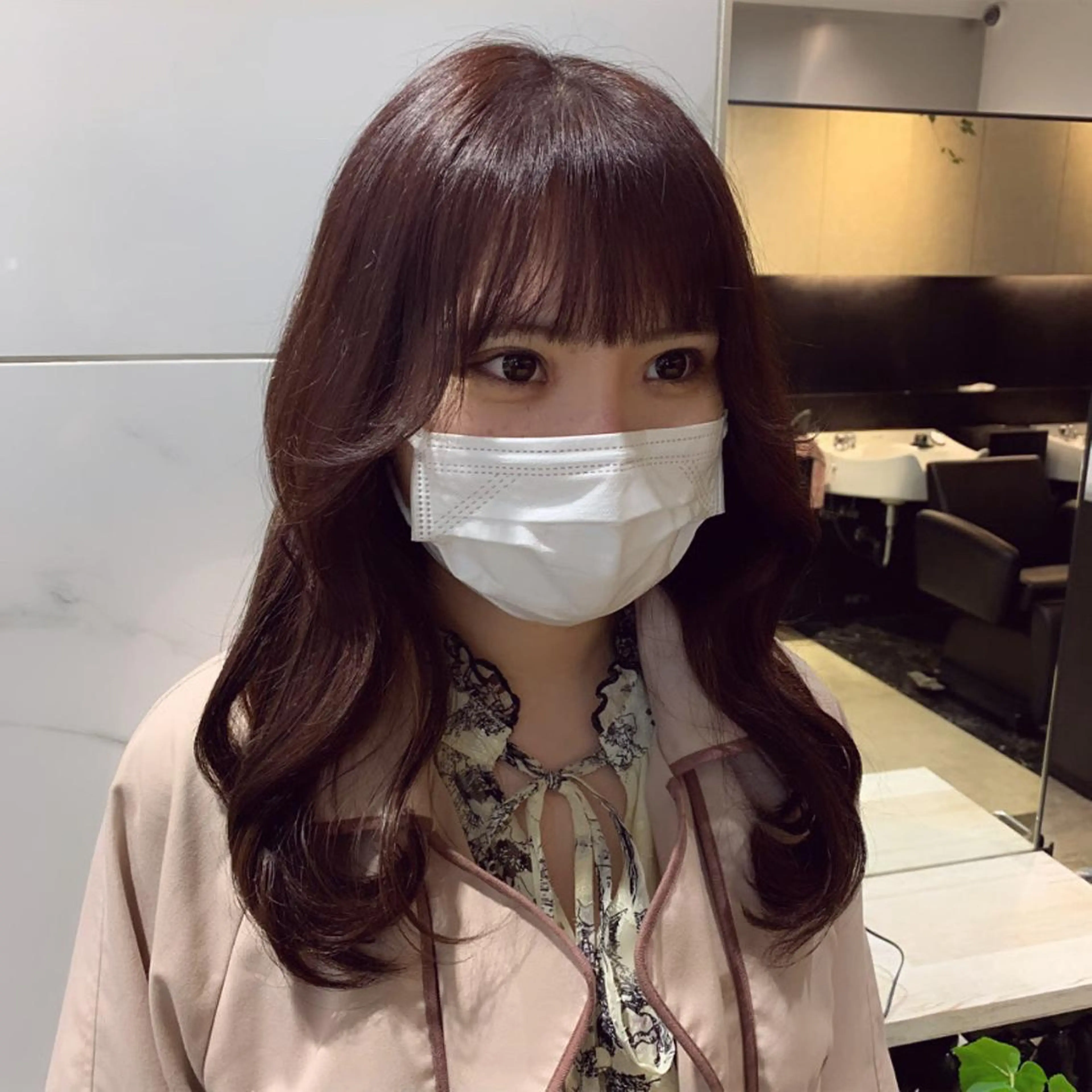 ロング カラー ブラウンカラー ピンクカラー ピンクブラウン もてぎさやか👩🏻 🪄巻ける縮毛矯正のヘアスタイル