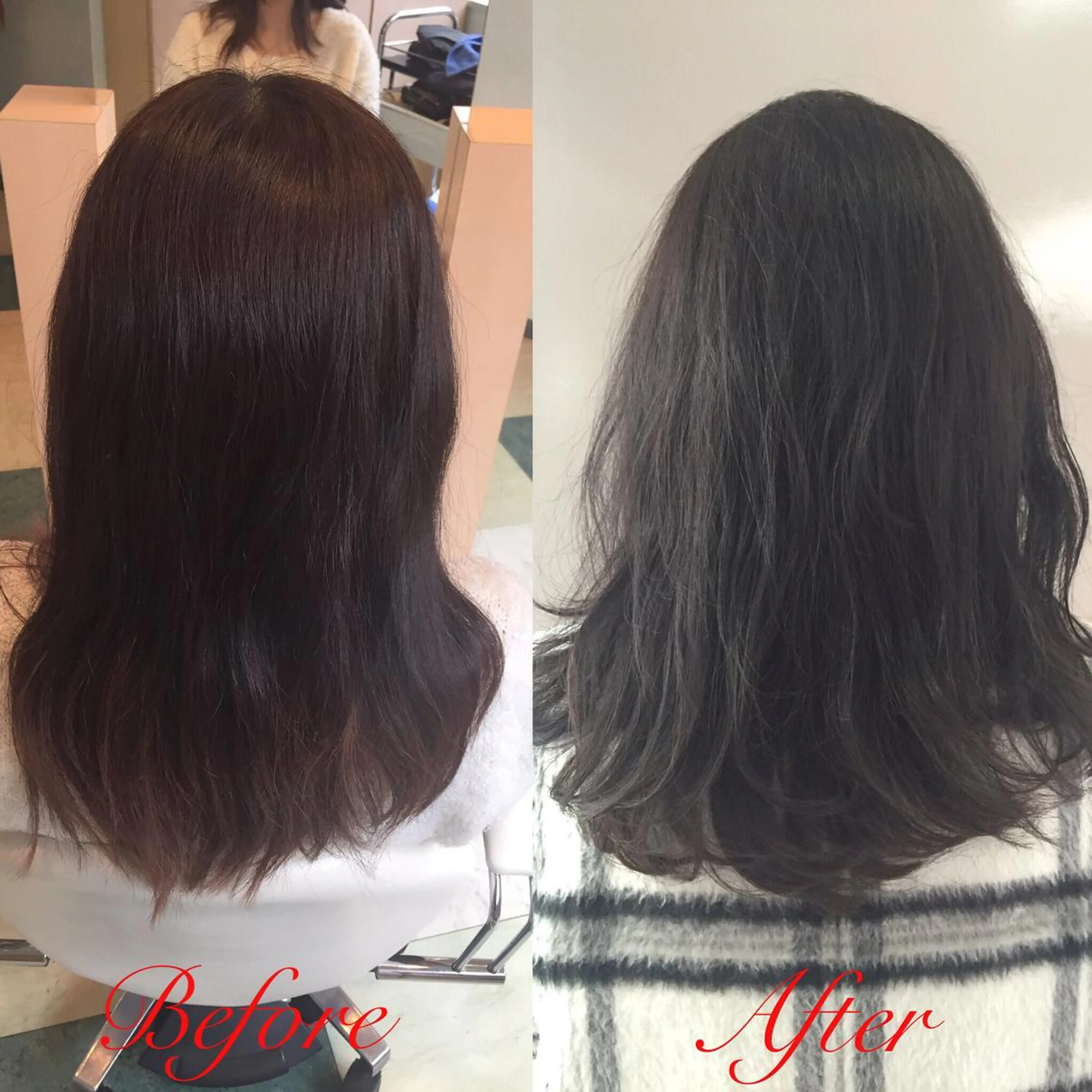 ミディアム カラー パーマ ブルーカラー ブルージュ 新宿/髪質改善/ 美髪矯正✨浅江通友のヘアスタイル