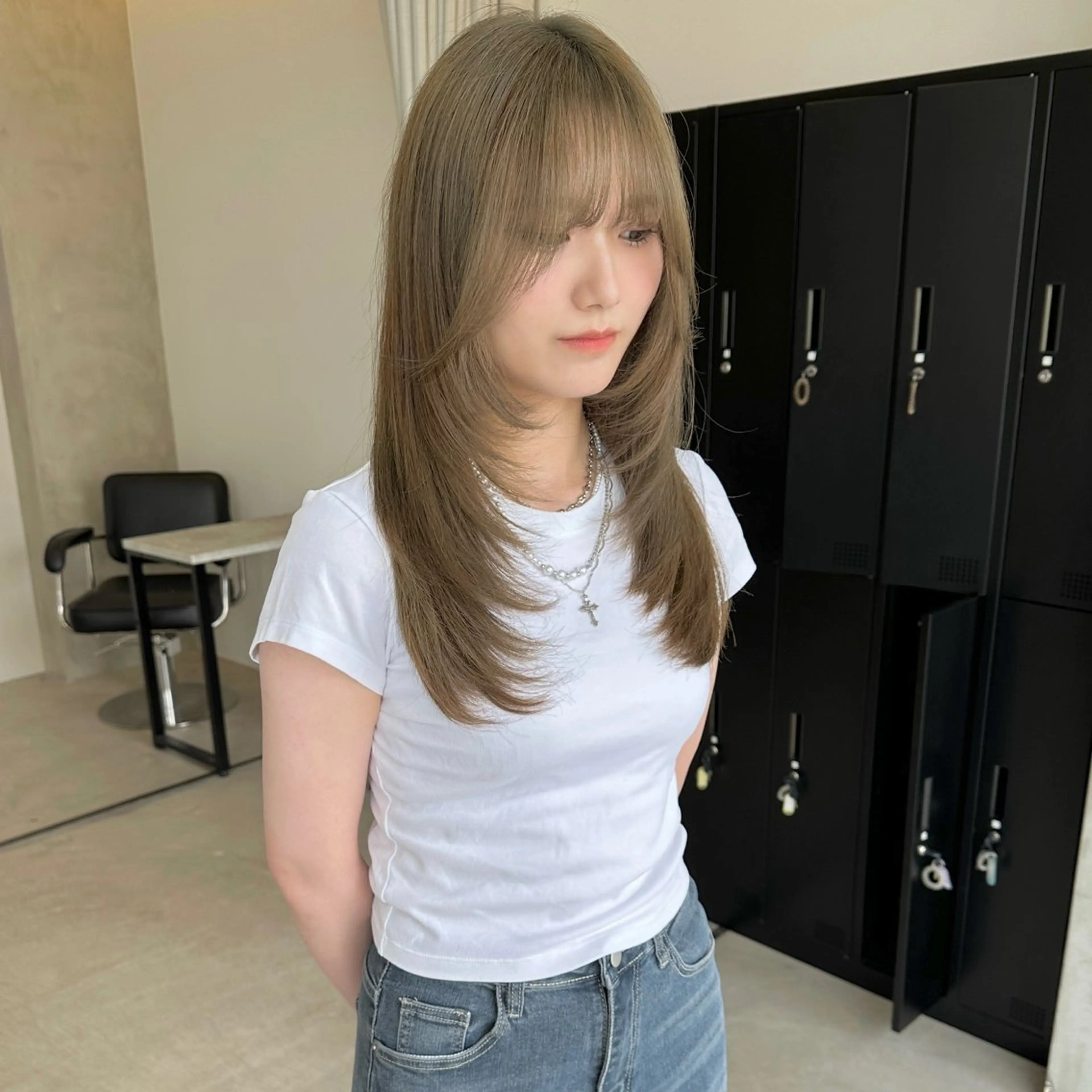 ロング カラー カット ヘアカラー はちすか るかのヘアスタイル