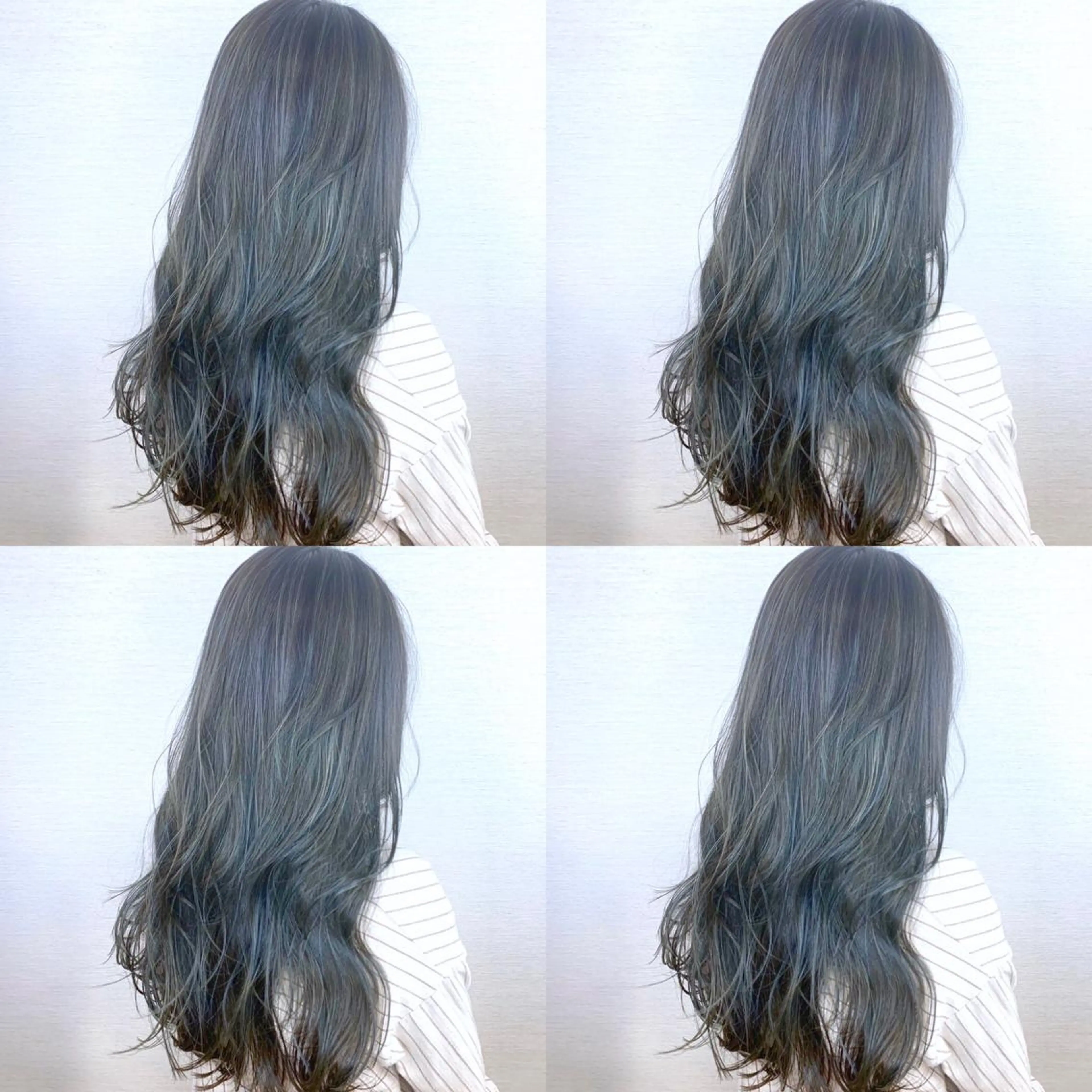 ロング カラー 韓国レイヤーカット/ ダブルカラーのヘアスタイル