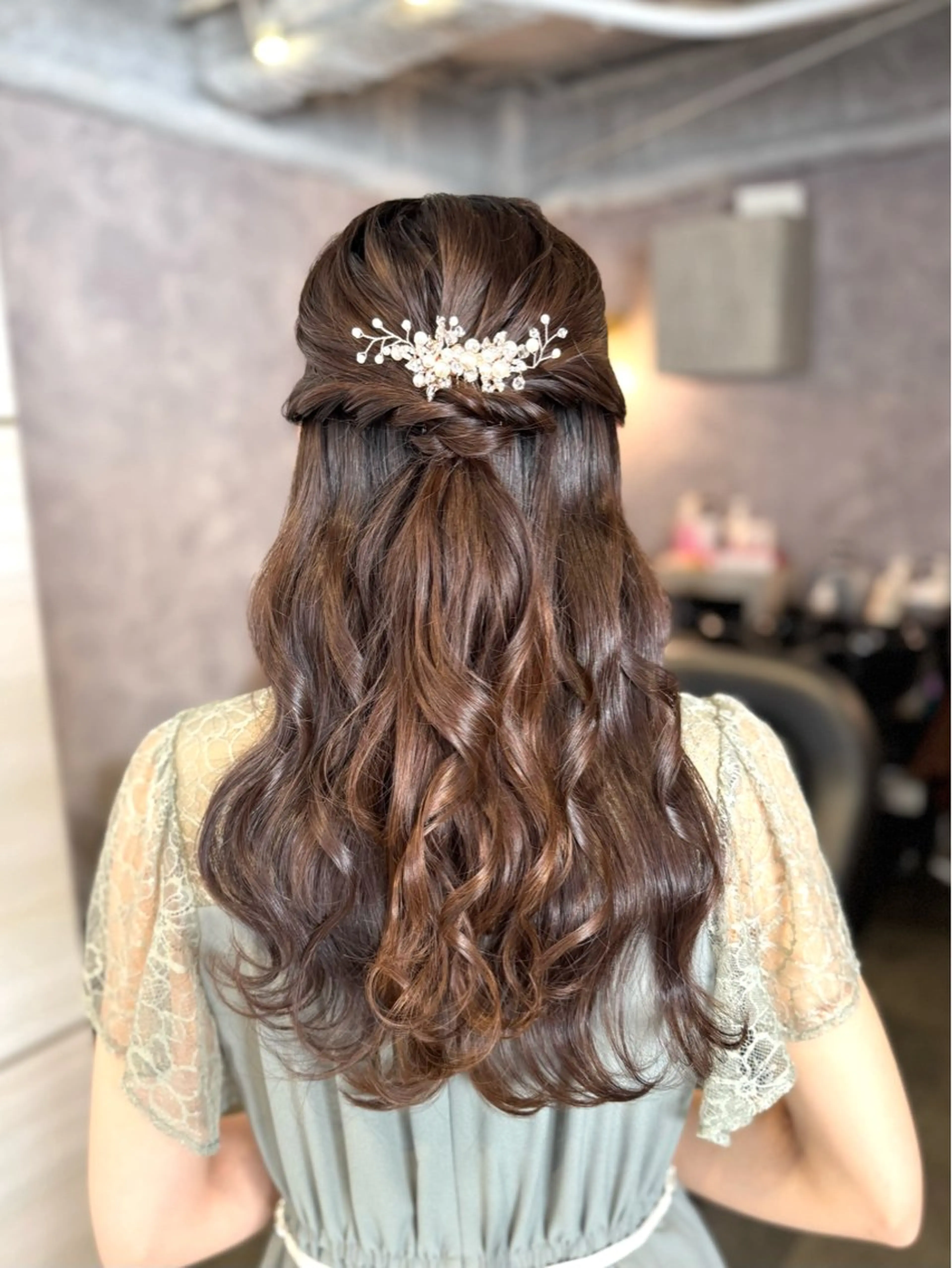 ヘアアレンジ ヘアセット 🩶mana🩶艶髪 /カラーオンカラーのヘアスタイル