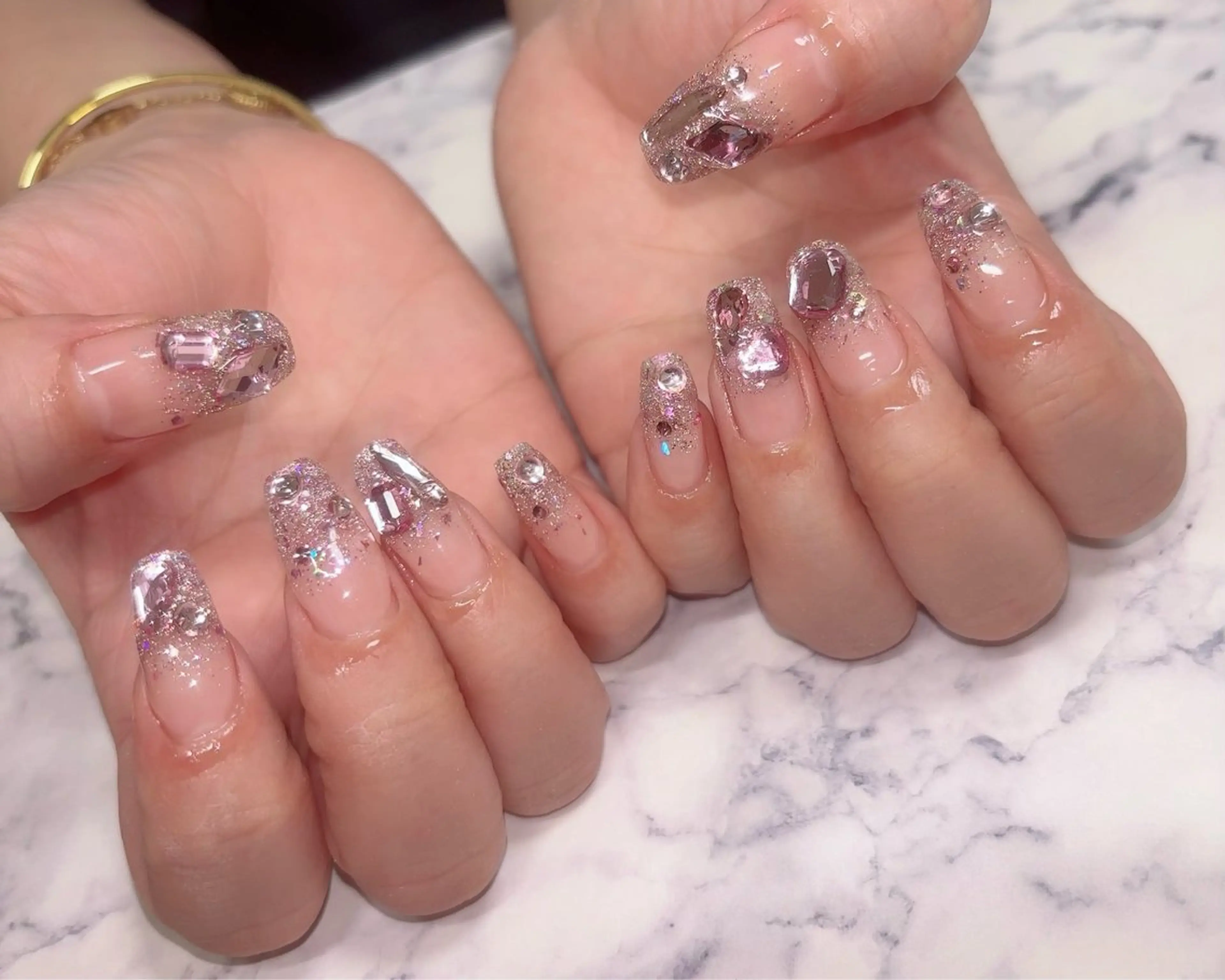 ネイル ストーンネイル ハンドネイル NailbyN所属・Nail_by N1のネイルデザイン