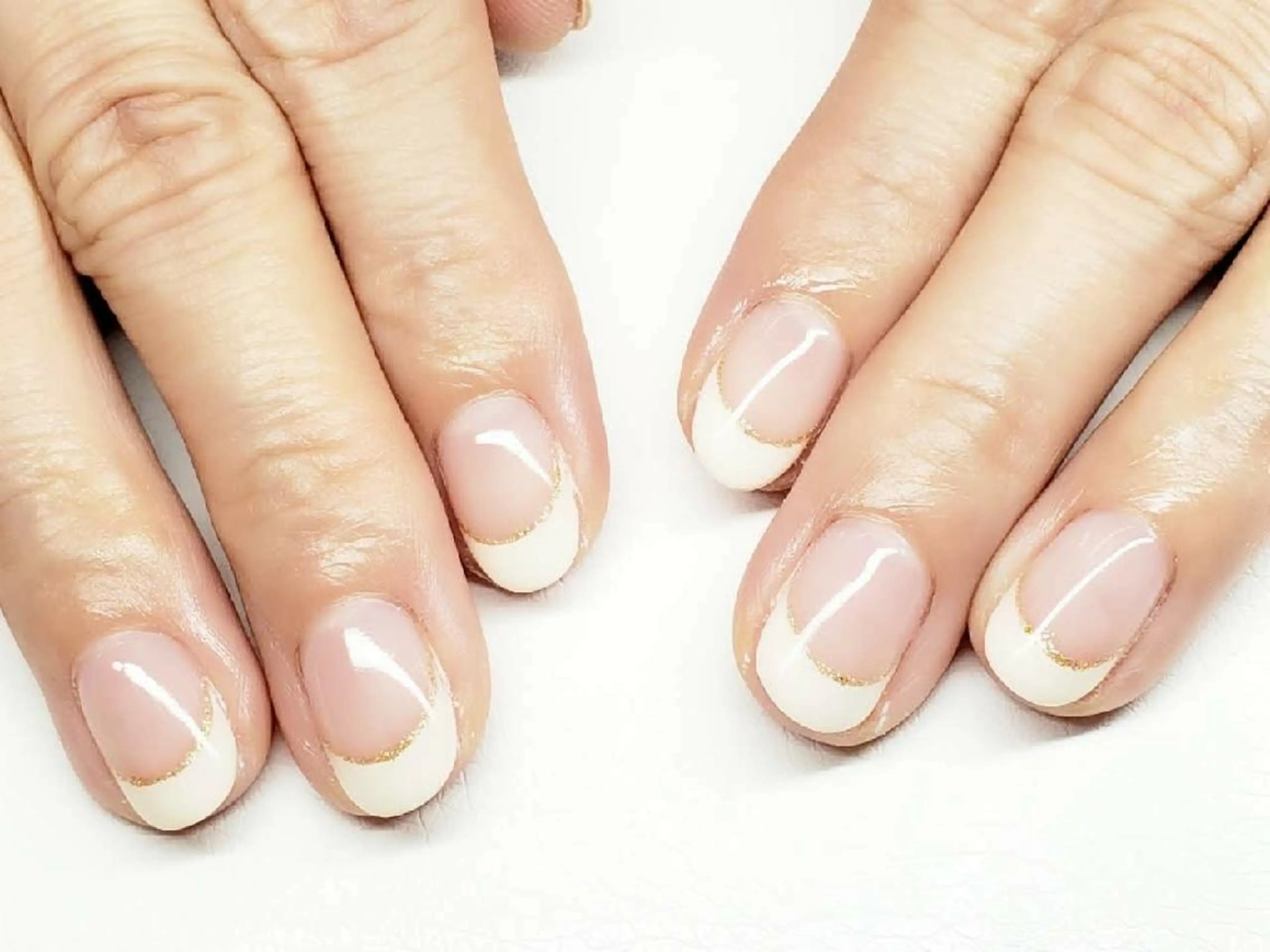 ネイル フレンチネイル ラメ(グリッター) NOGUCHI  KANAのネイルデザイン