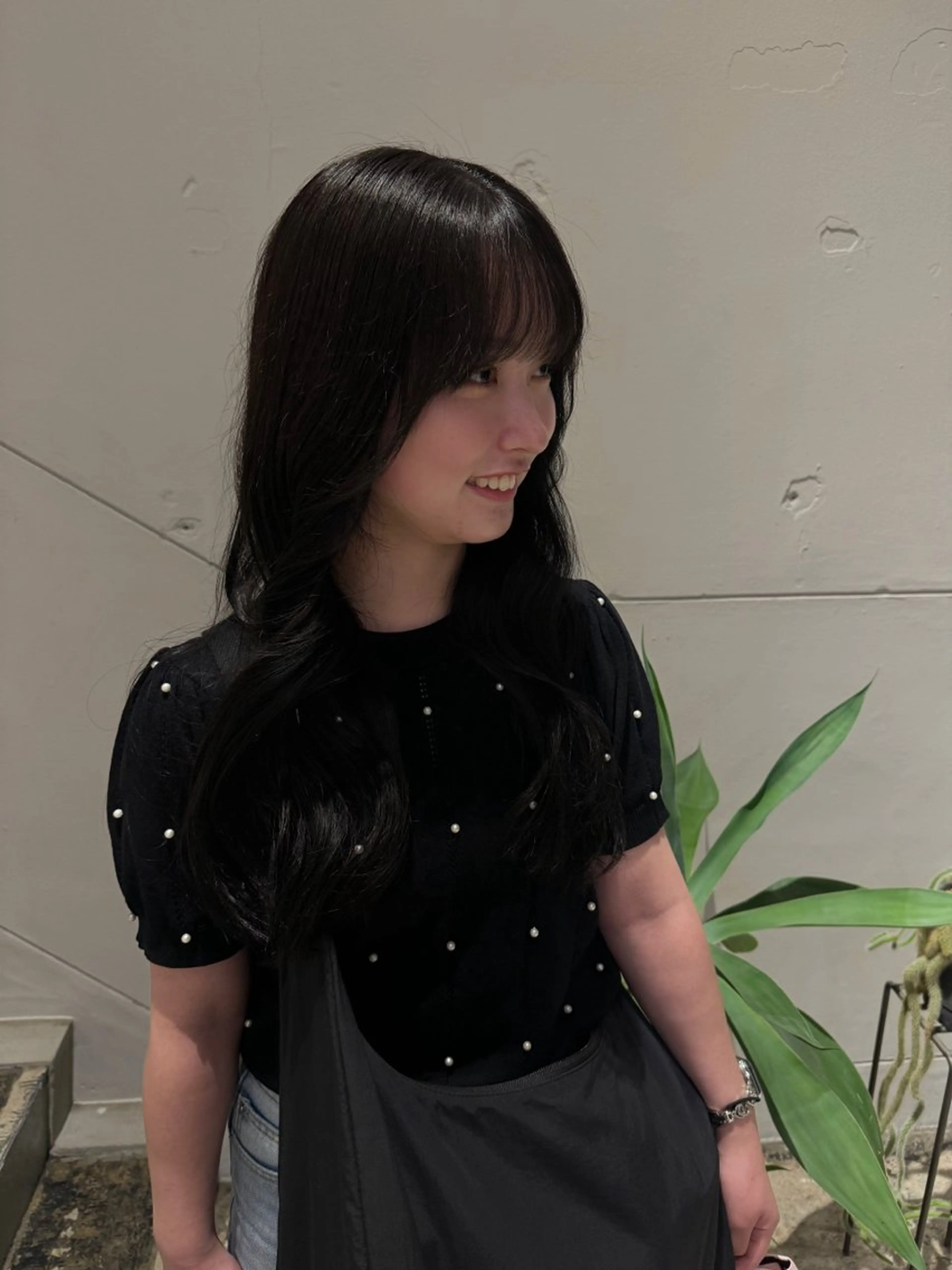 ロング カラー 黒髪 透明感カラー 縮毛矯正 casetta .aiのヘアスタイル