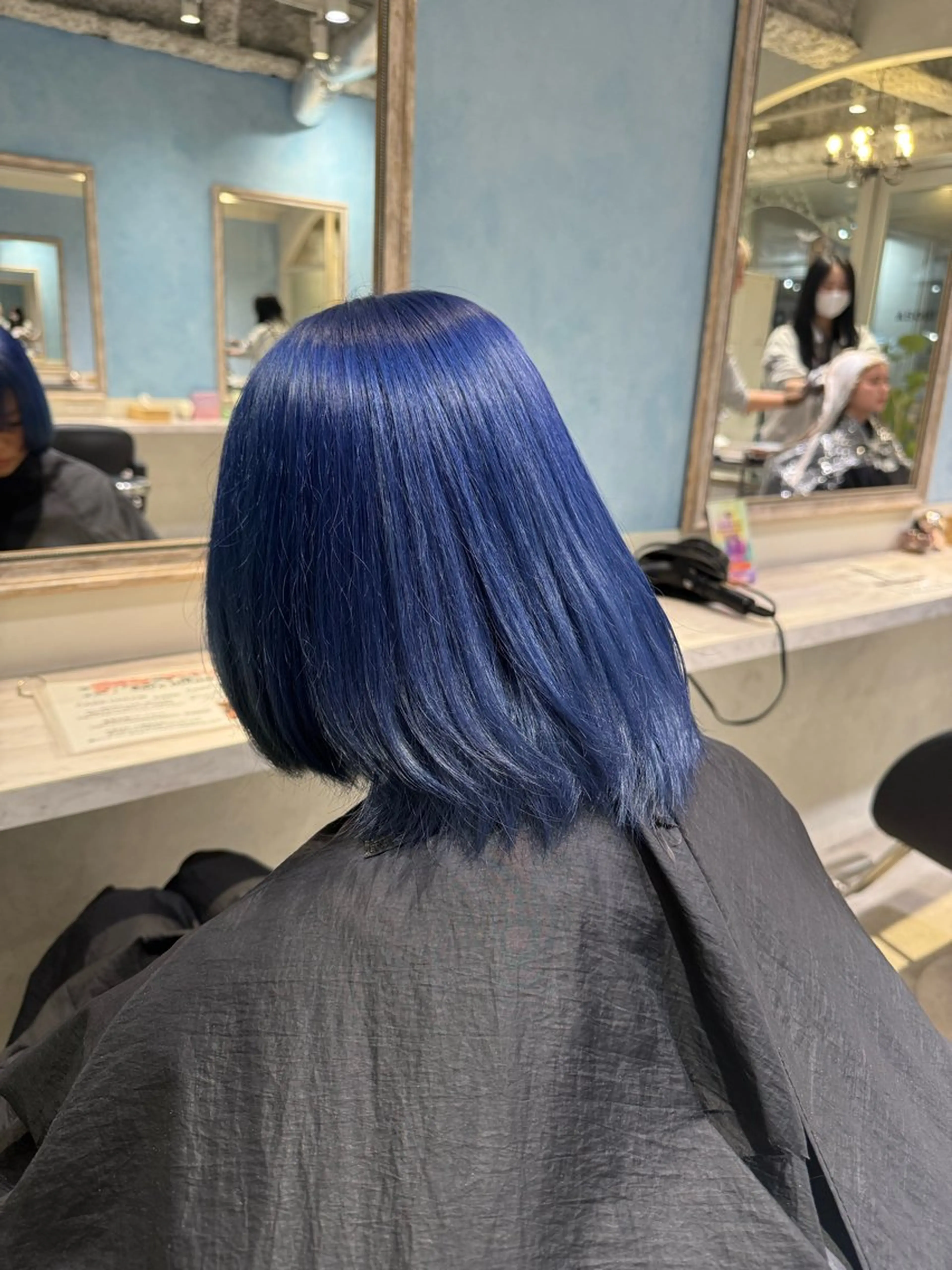 ミディアム カラー アッシュ ベージュカラー ブリーチ ブルーカラー 透明感カラー ヘアカラー ハイトーン/ブリーチ 💙みずき💙のヘアスタイル