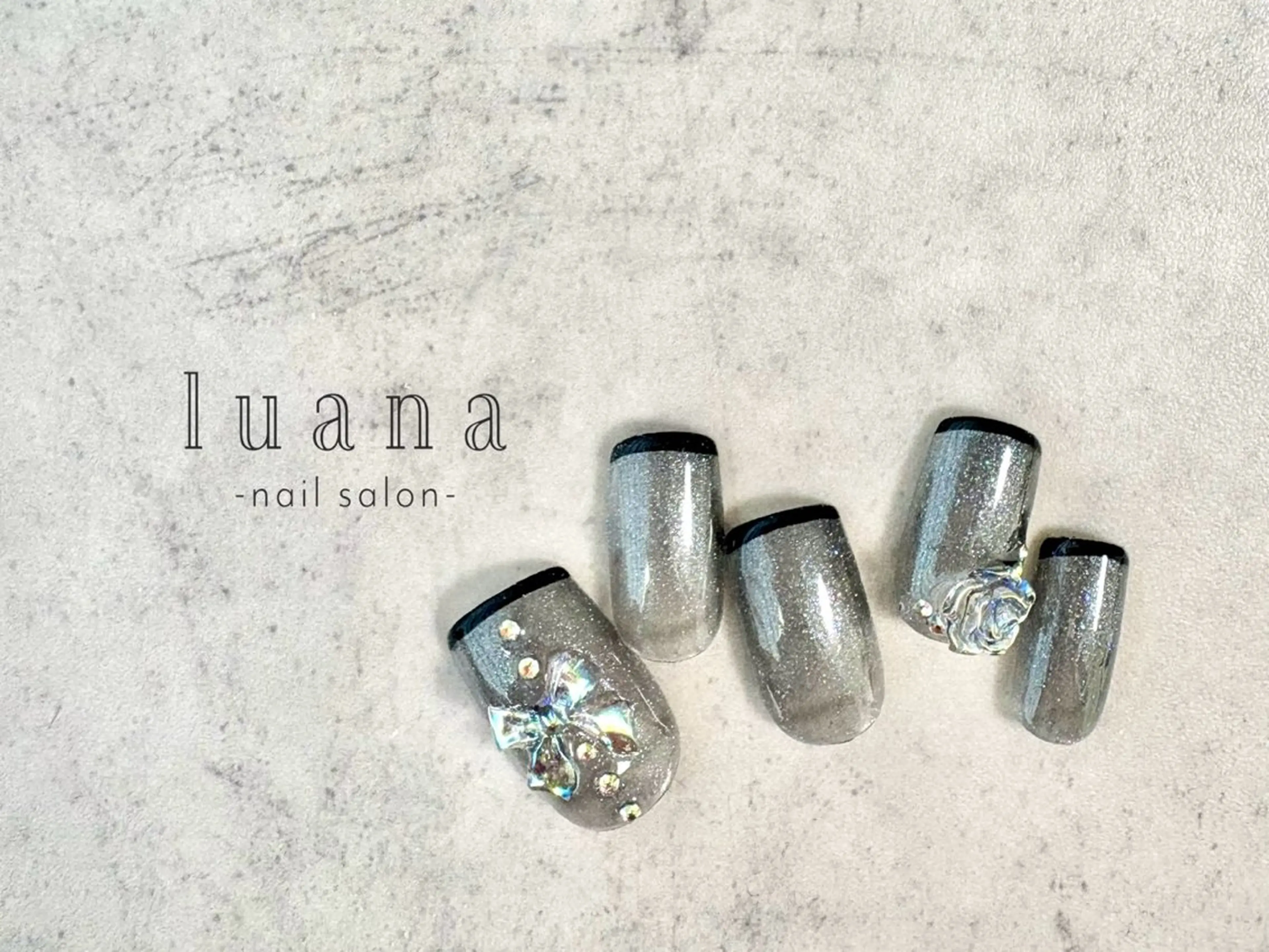 ネイル フットネイル ジェルネイル 韓国ネイル マグネットネイル 持ち込み luana ネイルサロンのネイルデザイン