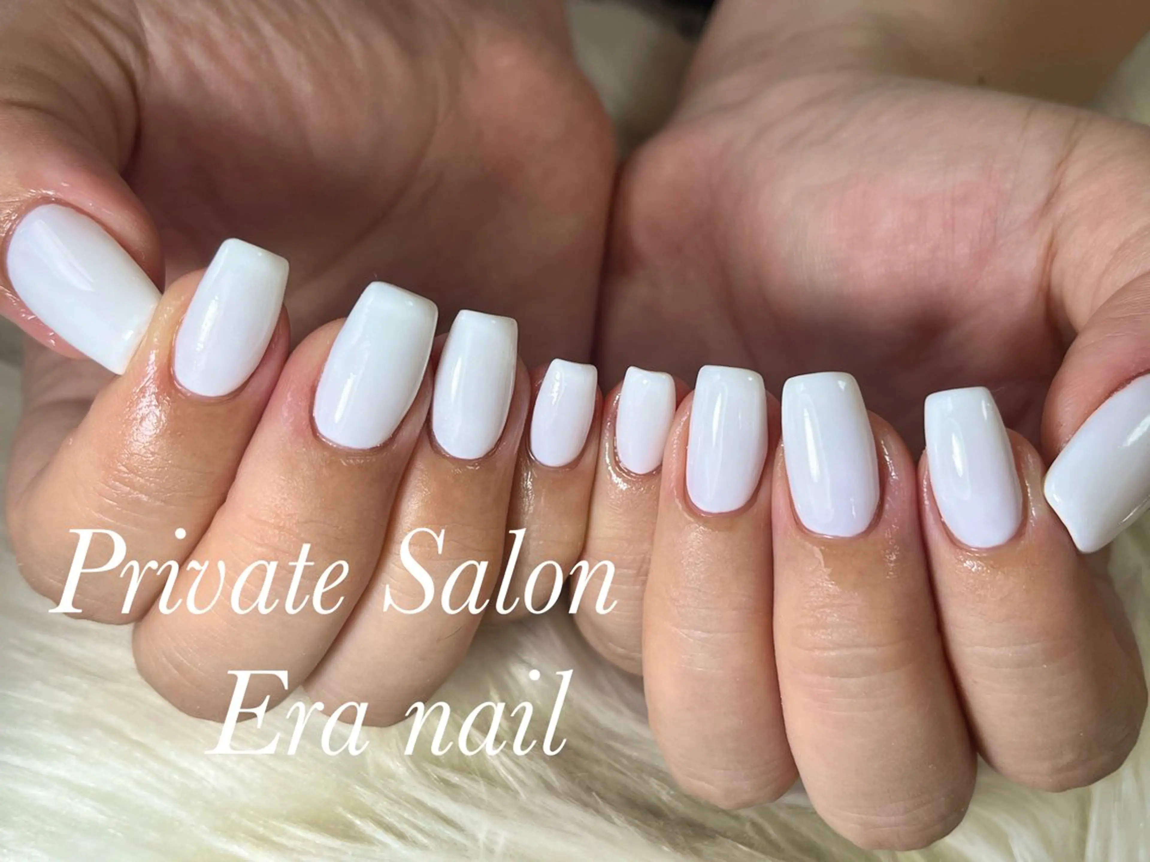 ネイル ワンカラーネイル ホワイト ハンドネイル Era nailのネイルデザイン