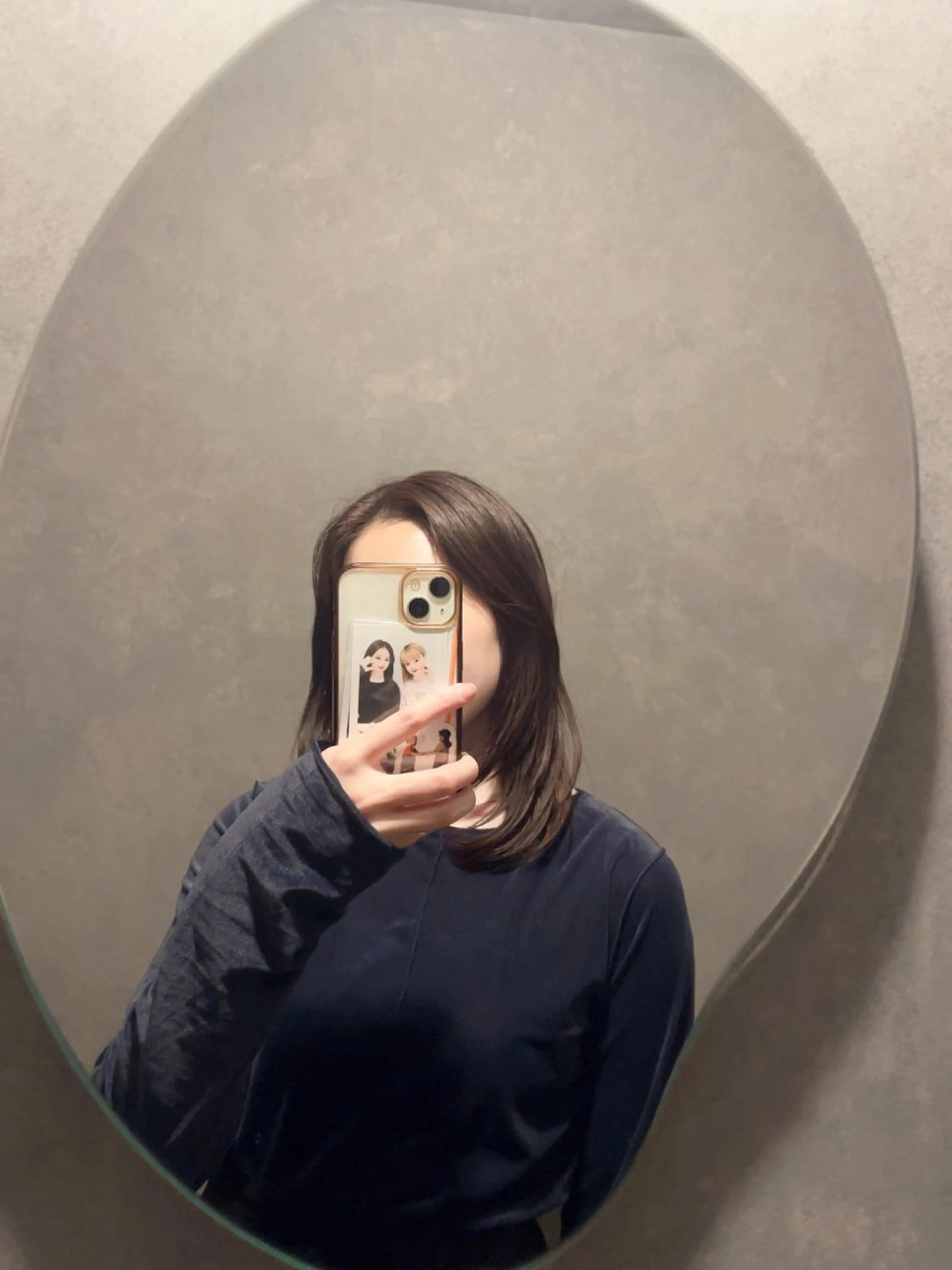 ミディアム カラー ブラウンカラー 顔まわりレイヤー 顔周りカット レイヤーカット カット ヘアカラー トリートメント 𝜗𝜚髪質改善/ ナカケイナ𝜗𝜚のヘアスタイル