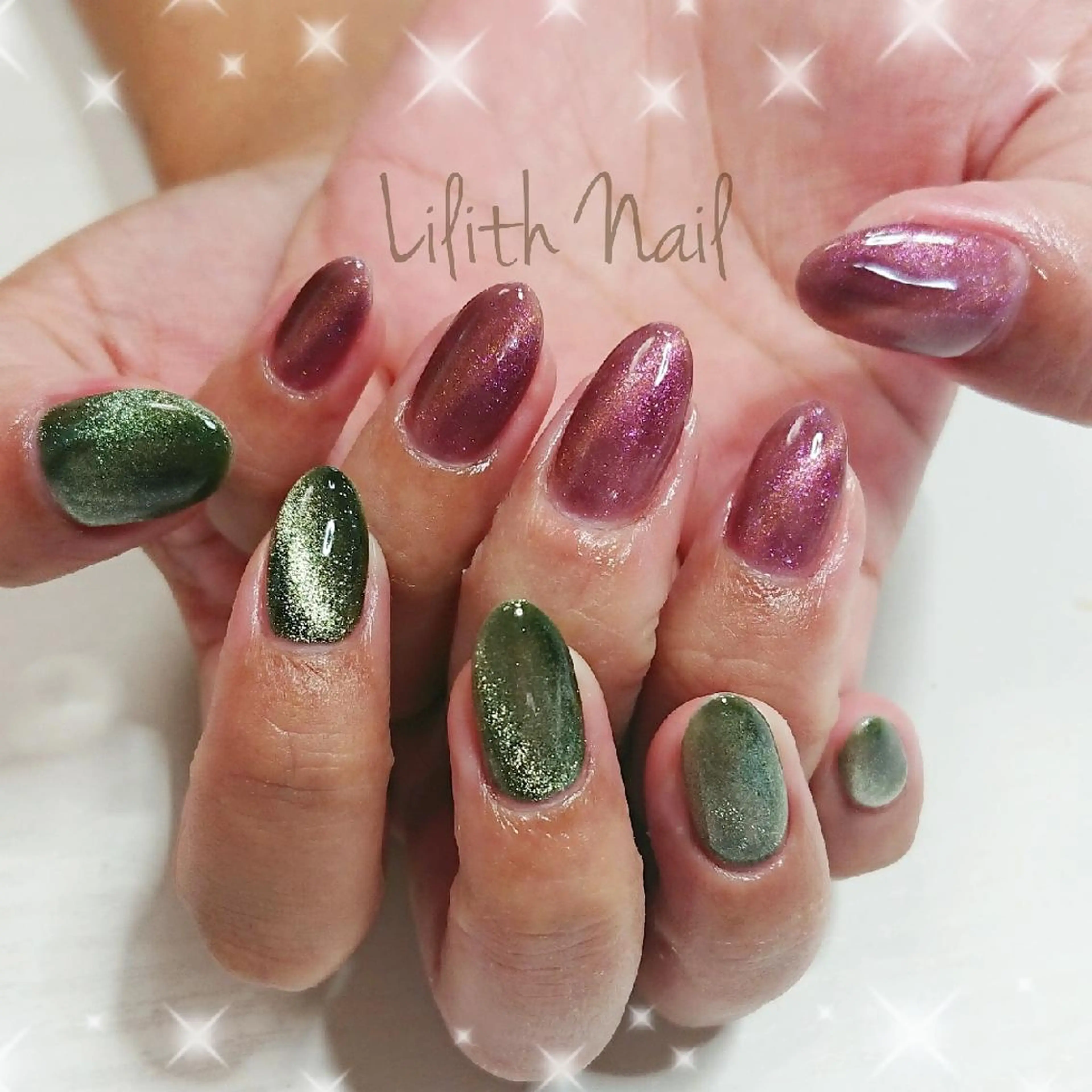 ネイル マグネットネイル ハンドネイル Lilith Nailのネイルデザイン