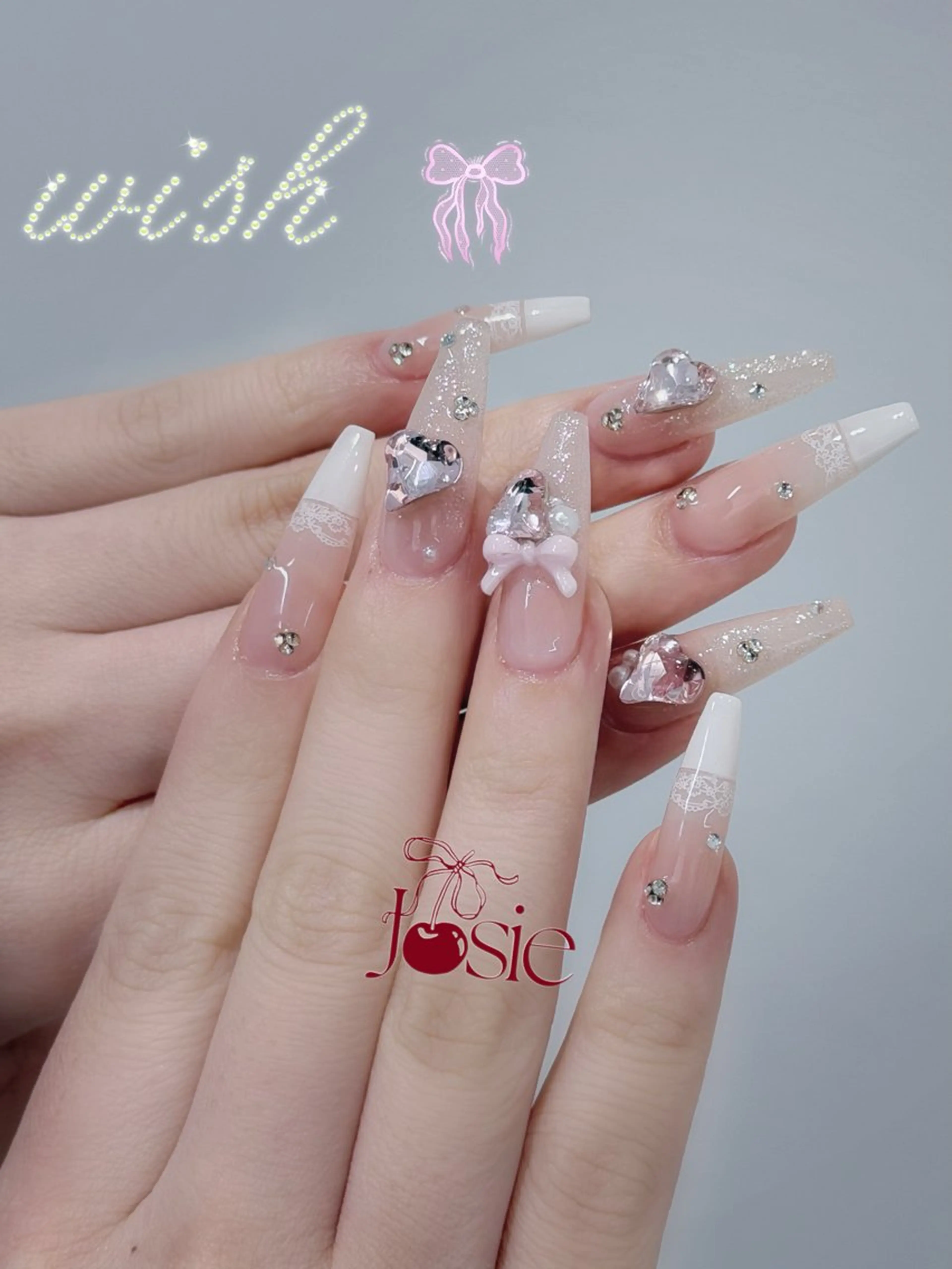 ネイル キラキラネイル 韓国ネイル ロングネイル ワンホンネイル ハンドネイル Josie nail salonのネイルデザイン