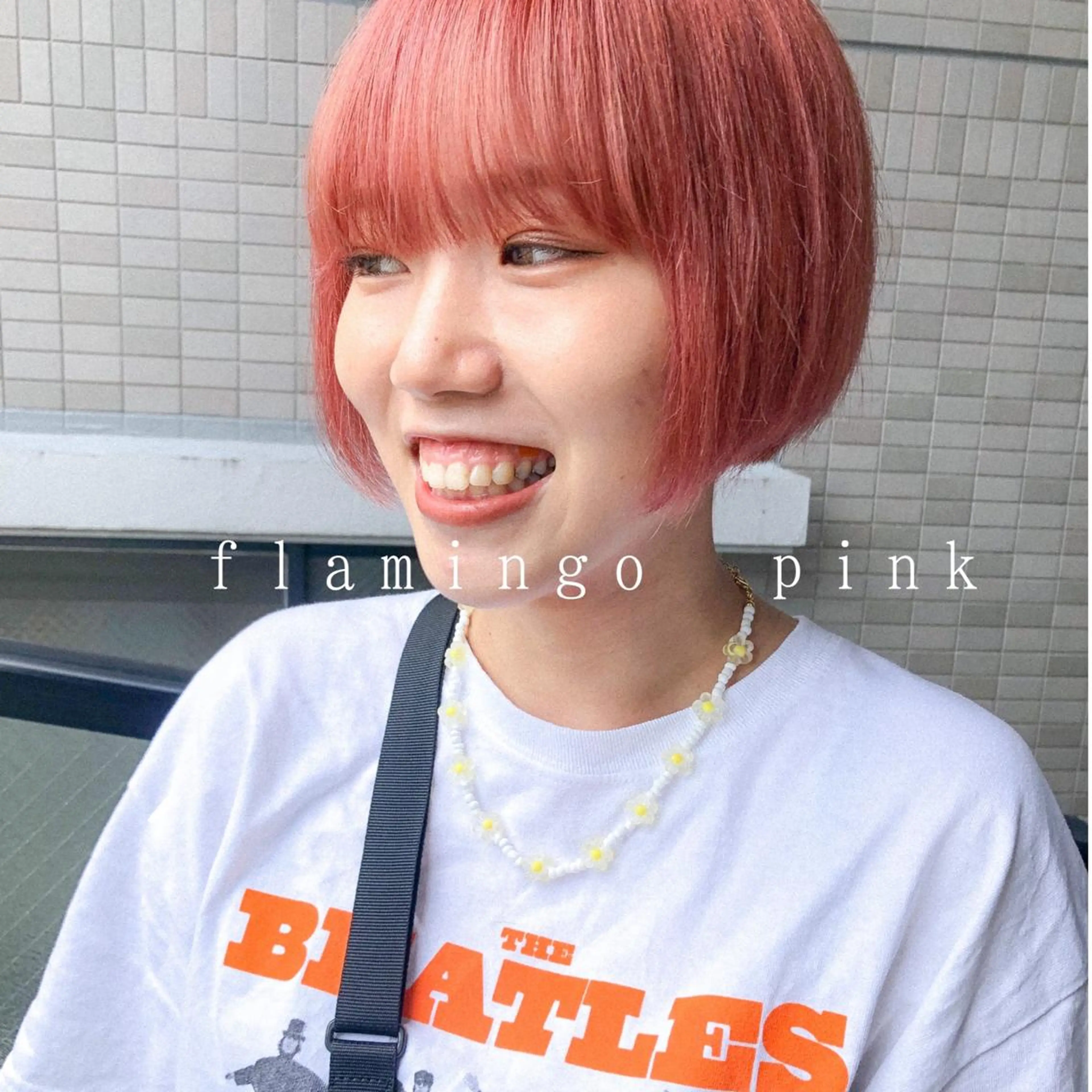 ショート カラー ブリーチ ピンクカラー ヘアカラー カラーパティシエ facce🌼ikoのヘアスタイル