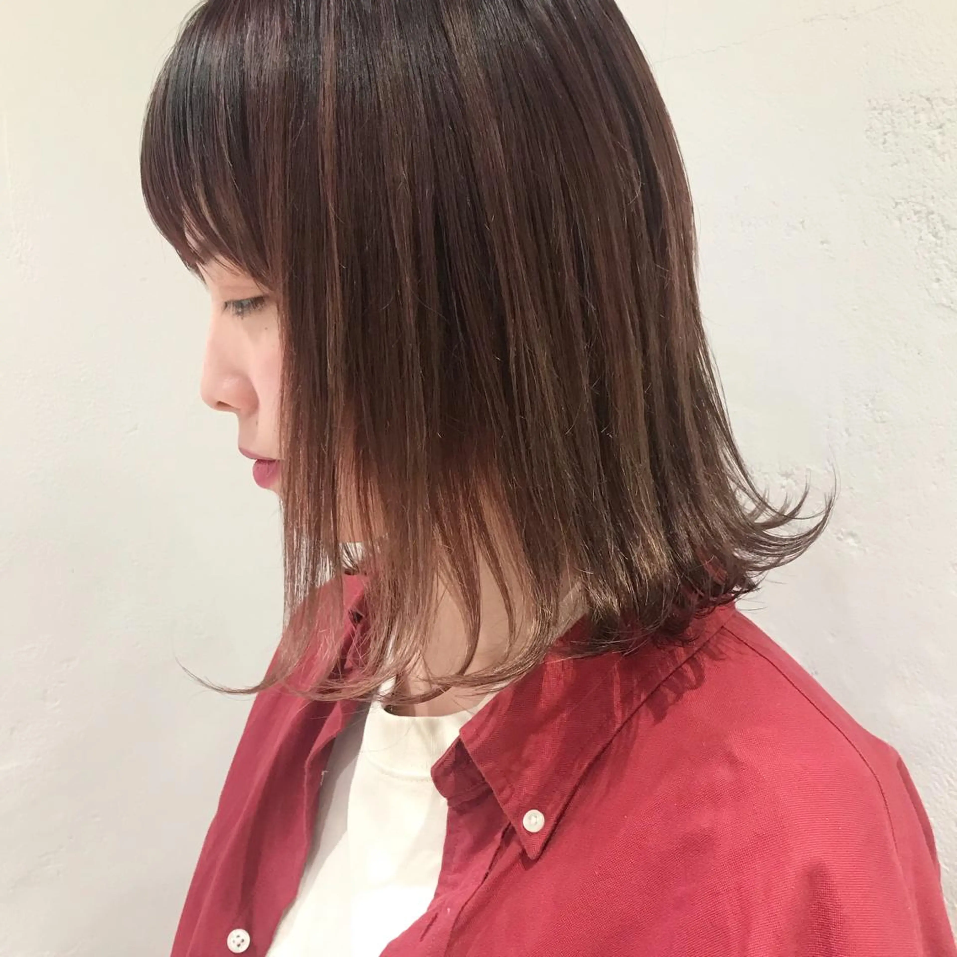 セミロング カラー ヘアアレンジ 🫧透明感カラー/ ボブ/小笠原汐海🪽のヘアスタイル