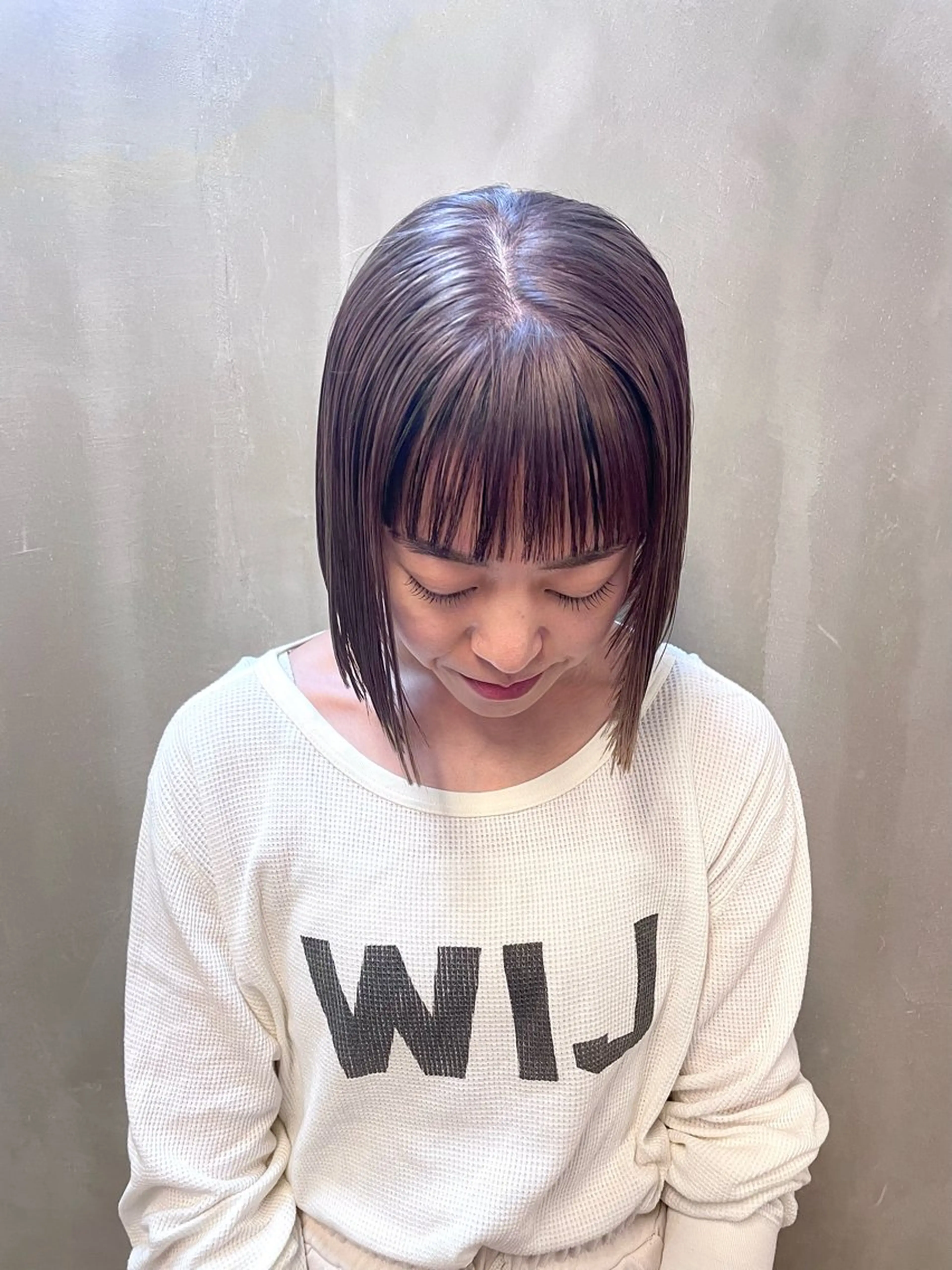 ミディアム カラー パーマ ヘアアレンジ メンズ グレージュ ラベンダーカラー ラベンダーグレージュ ラベンダーグレー tatsumi/ボブ ウルフ/レイヤーのヘアスタイル
