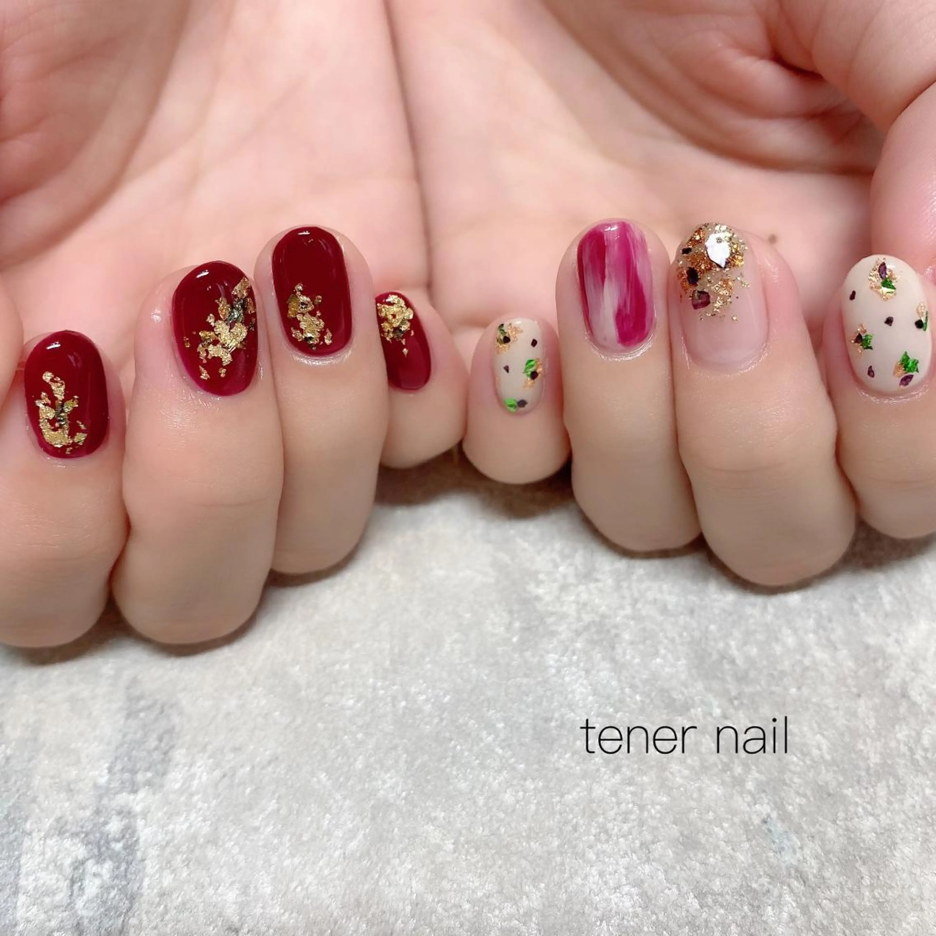 ネイル ボルドー tener  nail  テネルネイル所属・テネルネイル tener nailのネイルデザイン
