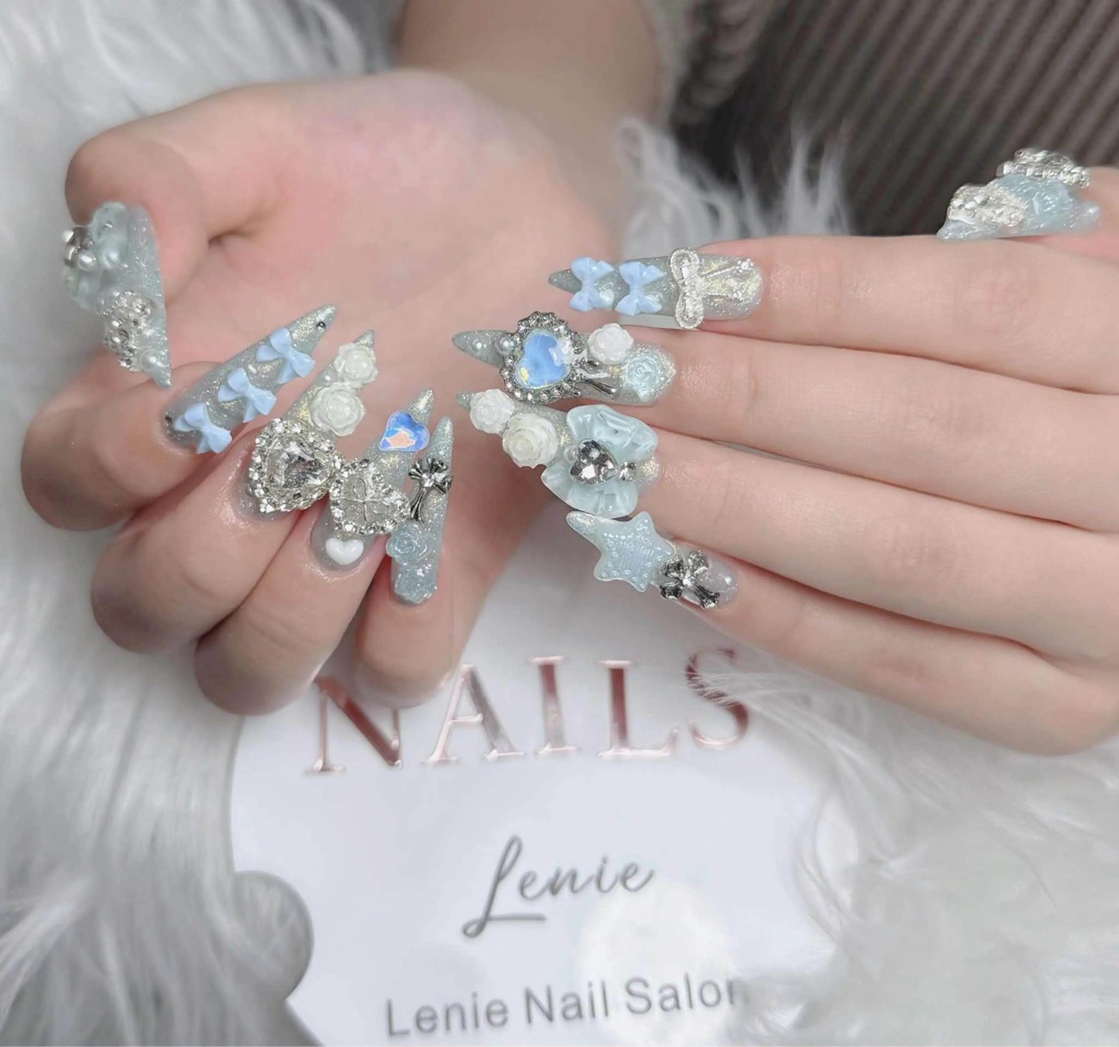 ネイル アートネイル 韓国ネイル 持ち込み ワンホンネイル ハンドネイル Lenie Nail Salonのネイルデザイン