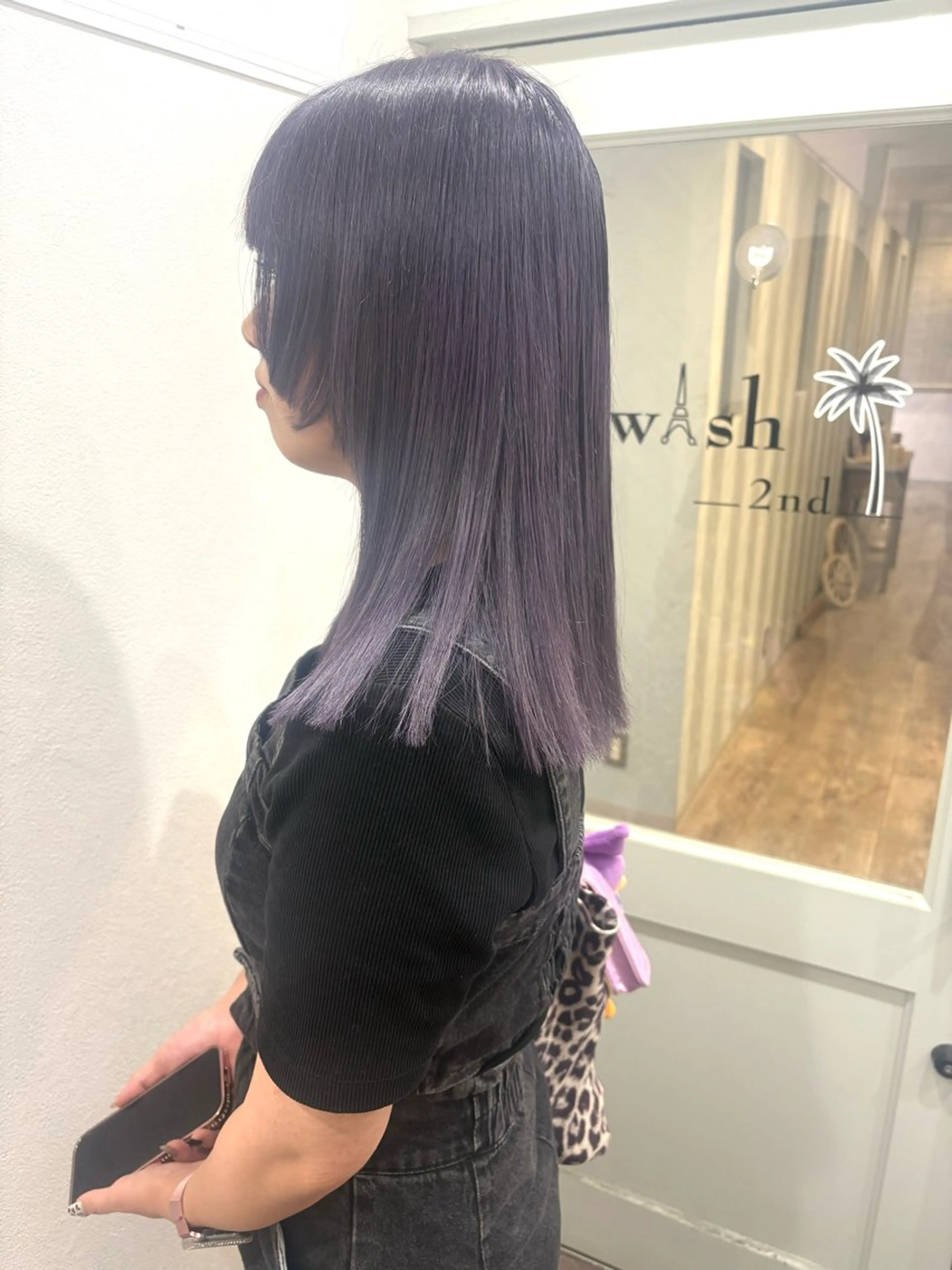 セミロング カラー ブリーチ ラベンダーカラー ヘアカラー 2nd所属・🤍2nd🤍田所 美希のヘアスタイル