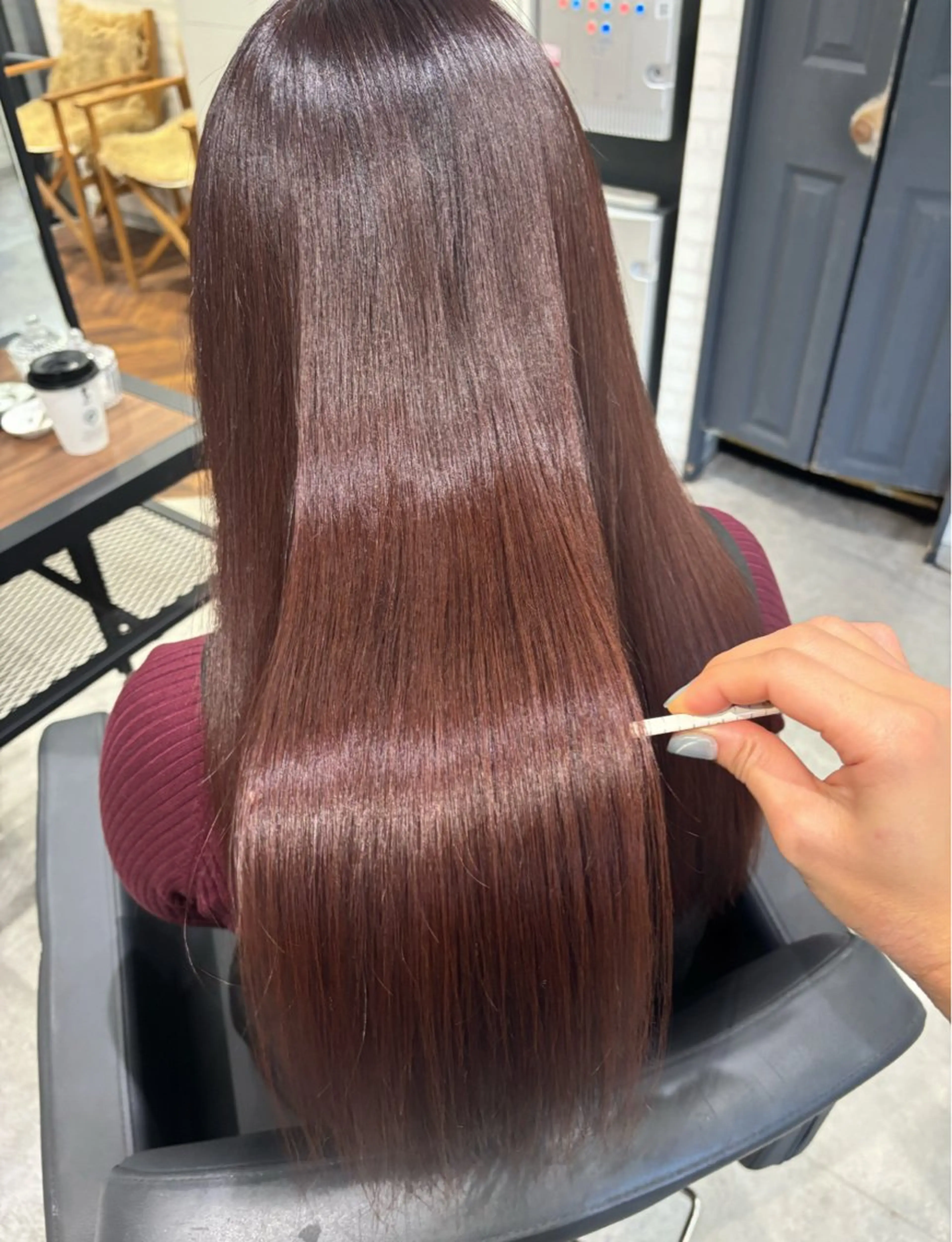 ロング カラー ヘアアレンジ カット ヘアカラー トリートメント kei/透明感カラー /ベージュ/髪質改善のヘアスタイル