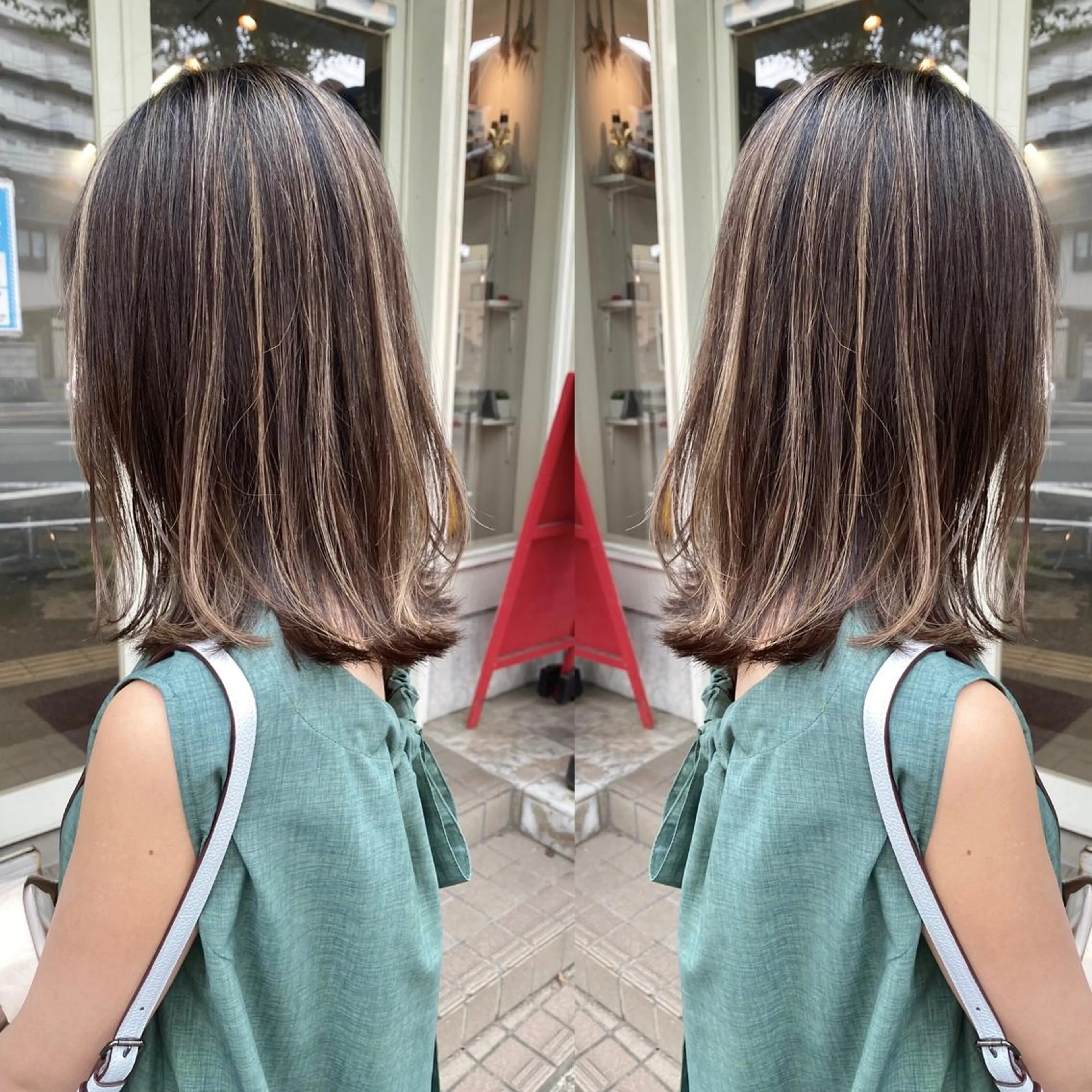 ミディアム 山本 茉希のヘアスタイル