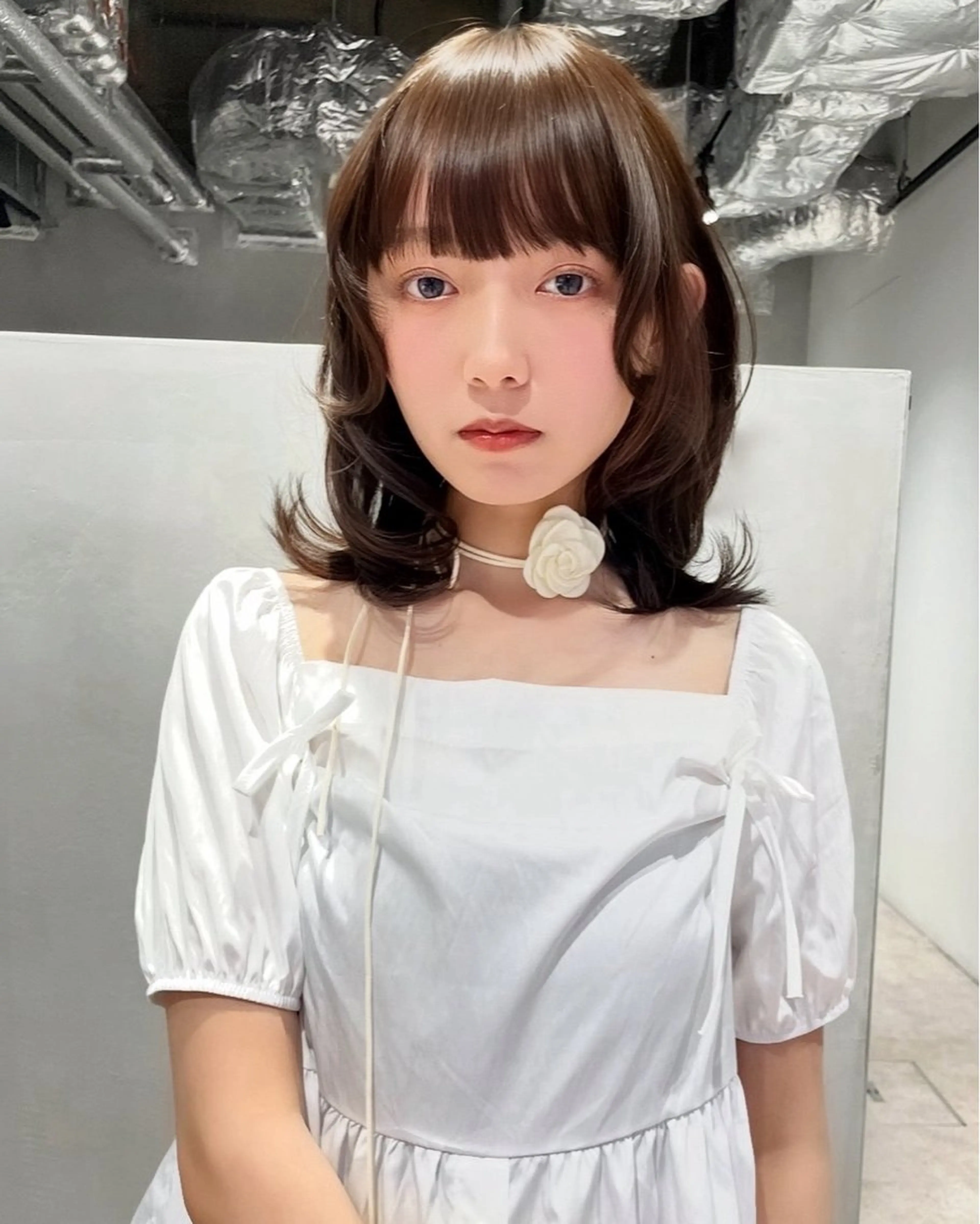 セミロング 顔まわりレイヤー 顔周りカット レイヤーカット MINX over所属・🍒暖色カラー•東京 小玉姫那🍒のヘアスタイル