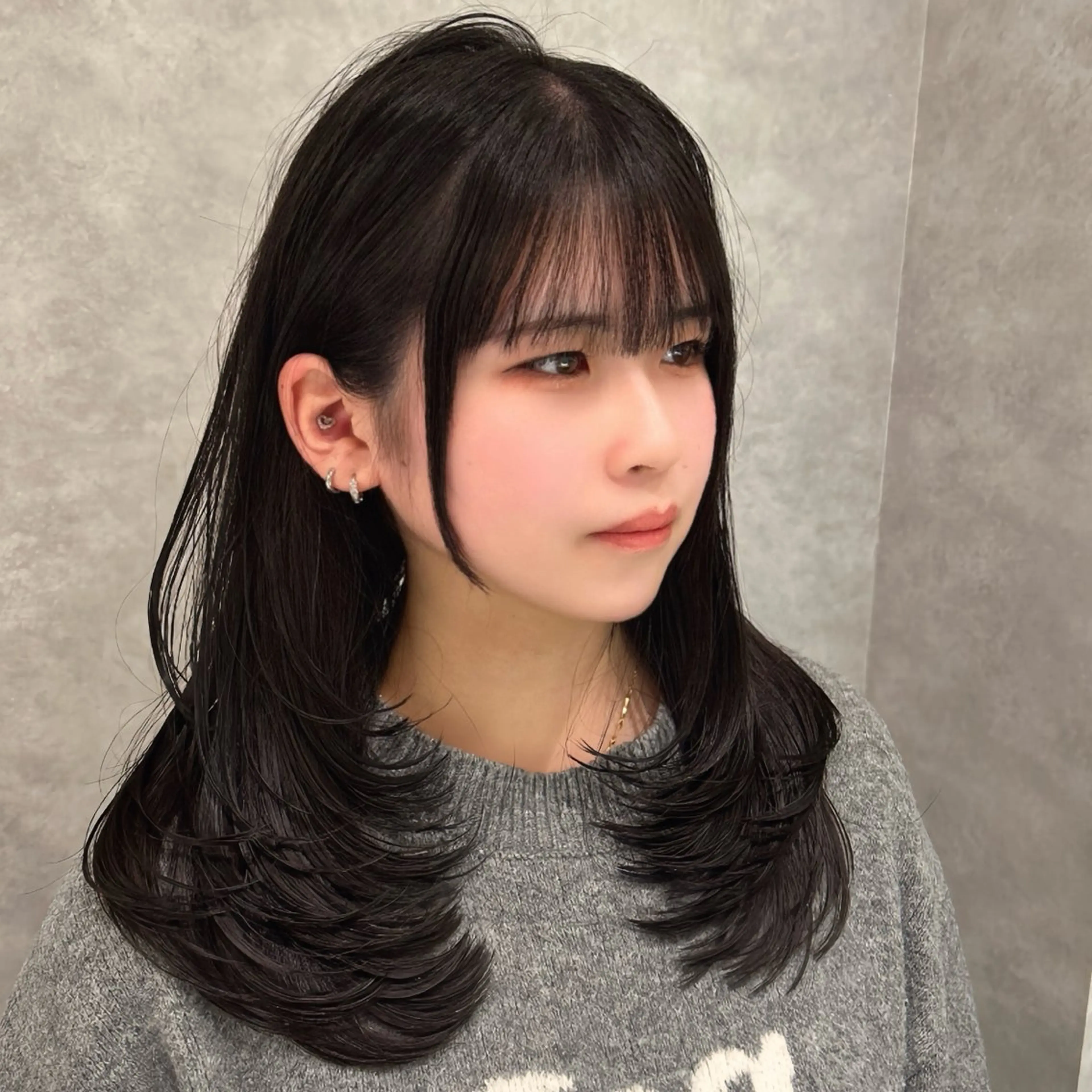セミロング レイヤーカット ヘアカラー トリートメント 🥇KEN /レイヤー/艶カラーのヘアスタイル