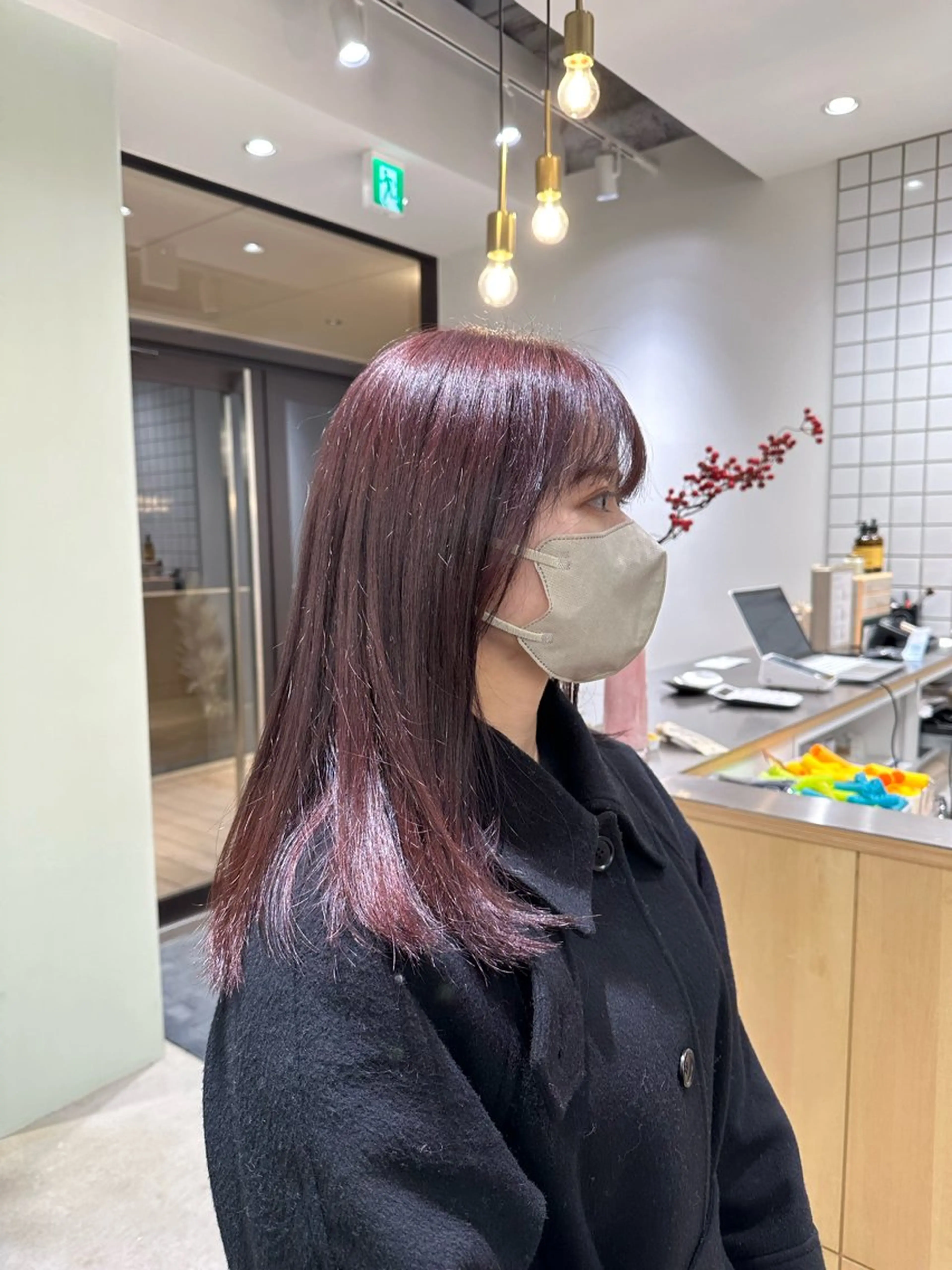 セミロング ヘアカラー 🍇透明感カラー/ カットひかる🍒のヘアスタイル