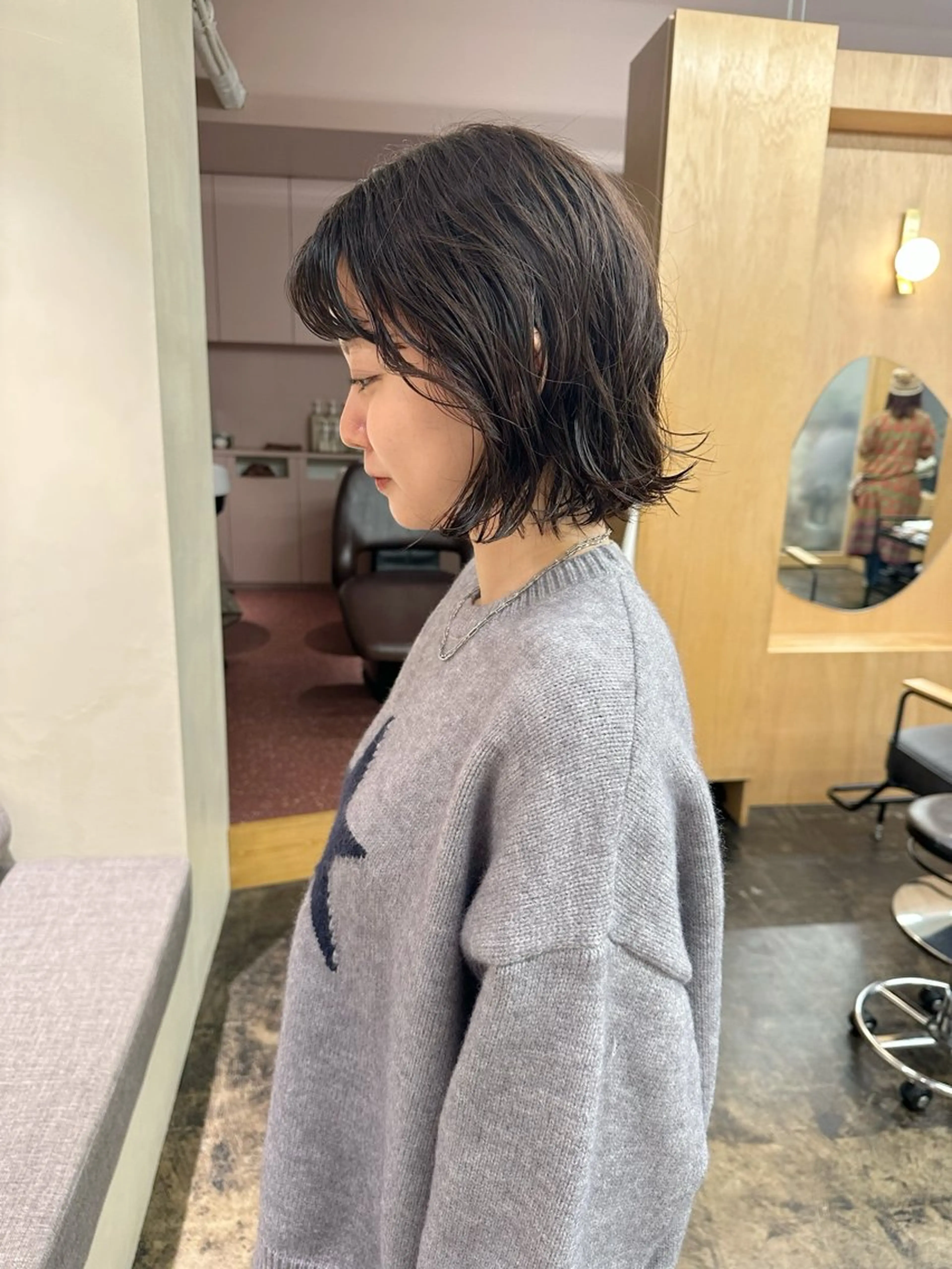 ショート パーマ ボブ くせ毛 カット パーマ yupi🐈‍⬛ レイヤー/パーマのヘアスタイル