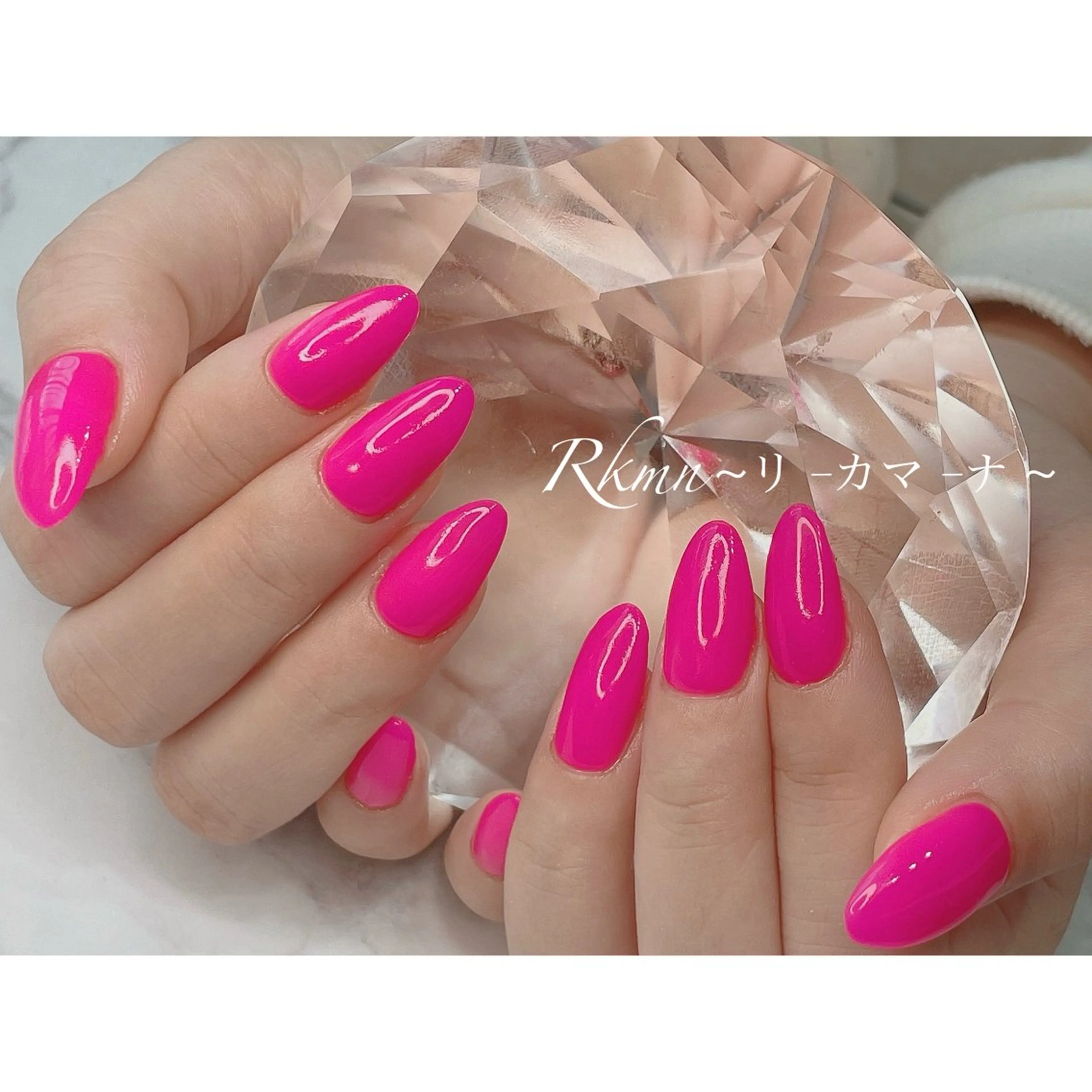ネイル アートネイル ワンカラーネイル ピンク 春ネイル ハンドネイル フットネイル ハンドケア Rkmn ~リ-カマ-ナ~のネイルデザイン