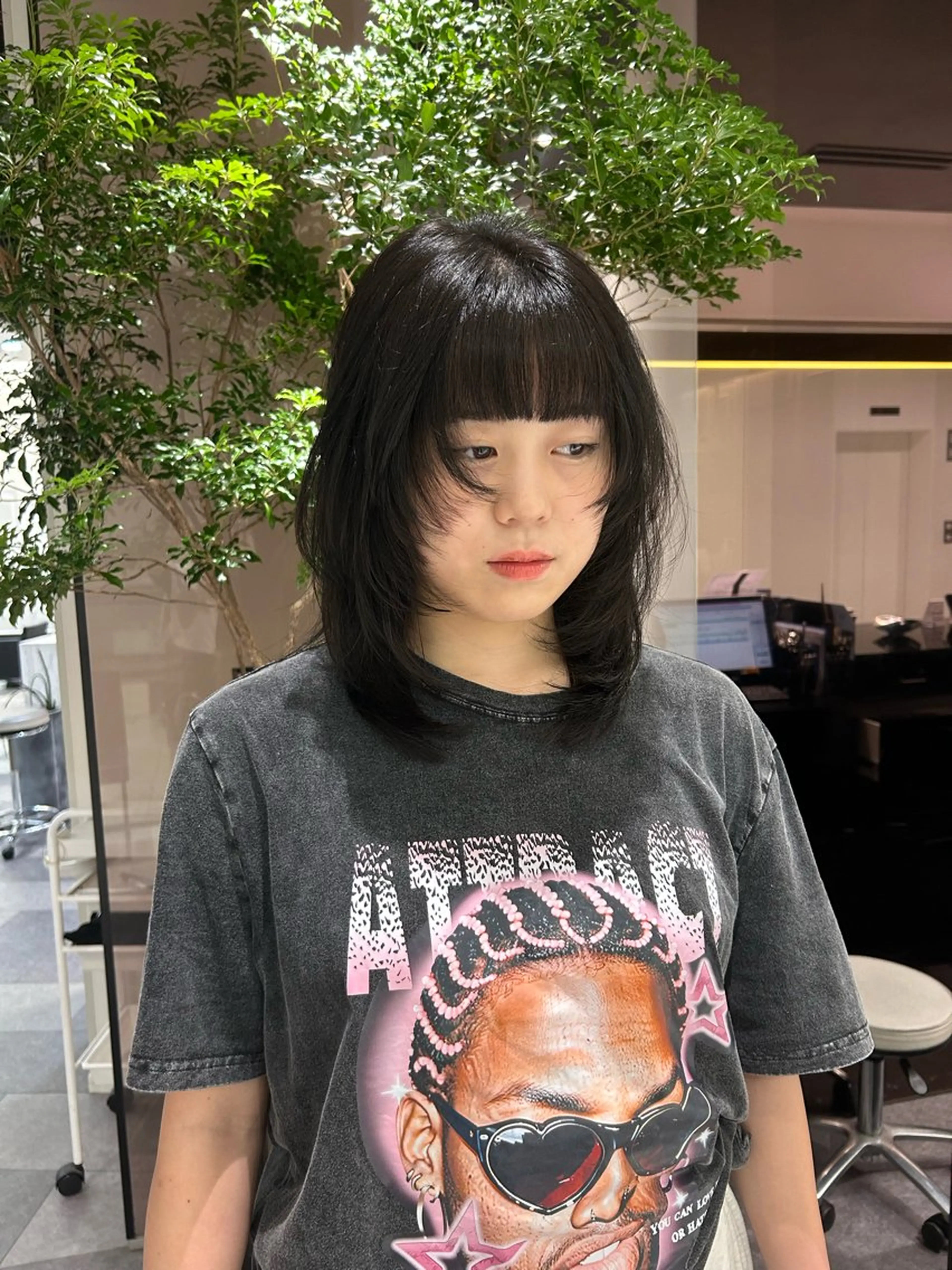 ミディアム レイヤーカット 中原 優美のヘアスタイル