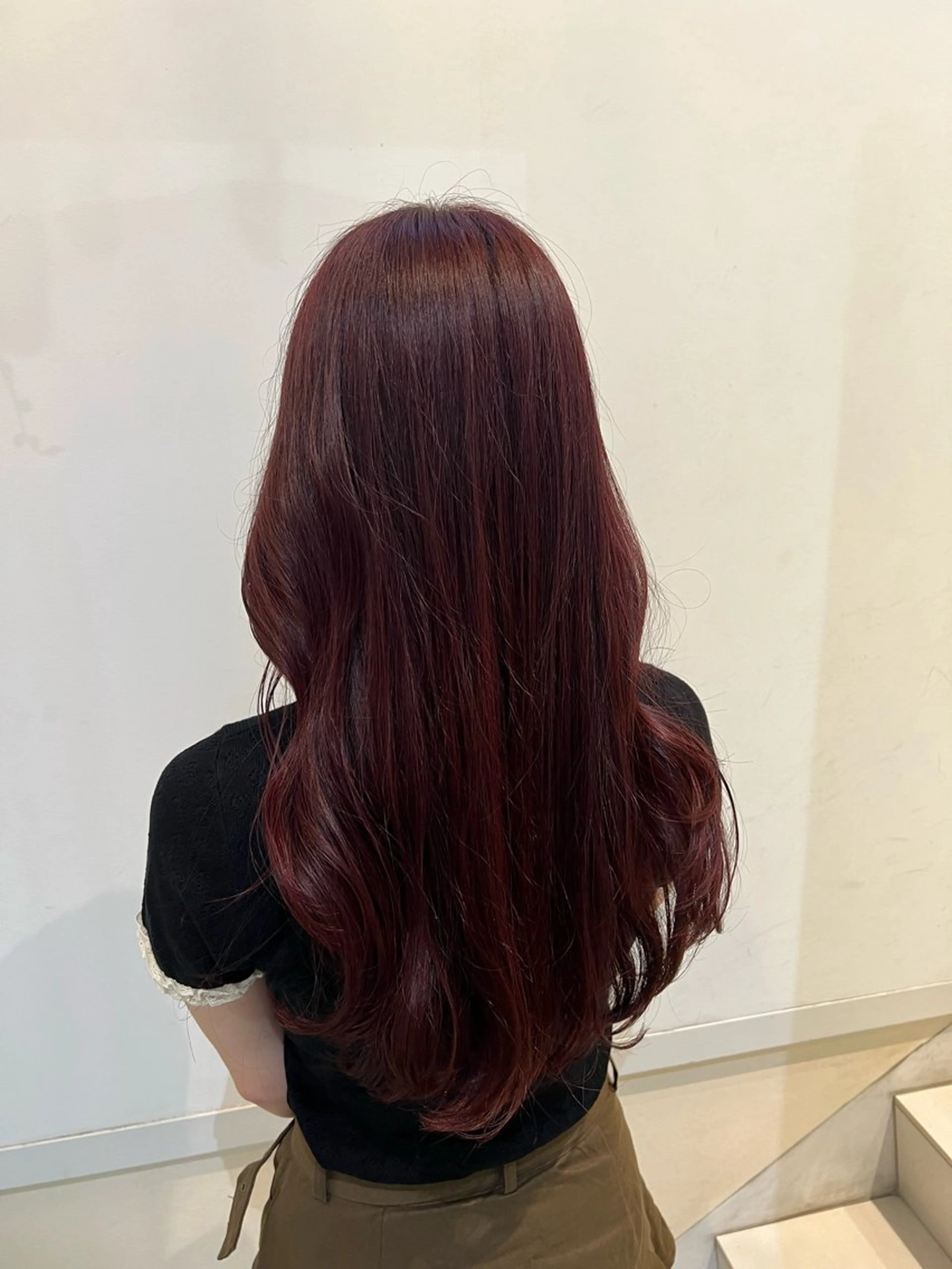 ロング カラー カット ヘアカラー エクステ ブリーチしない暖色 カラー🥀杉 優菜のヘアスタイル