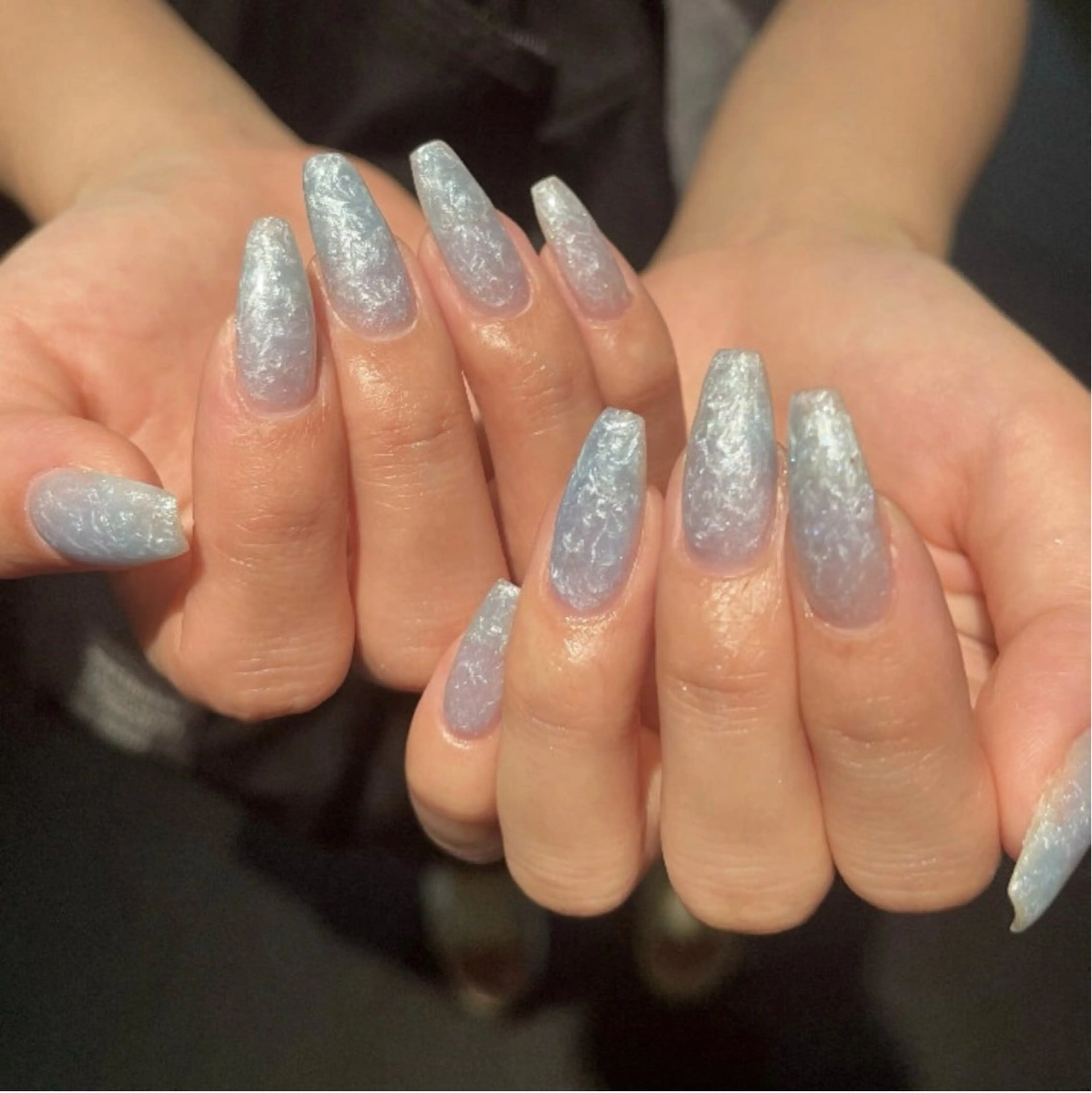 チップワンカラーネイルの写真