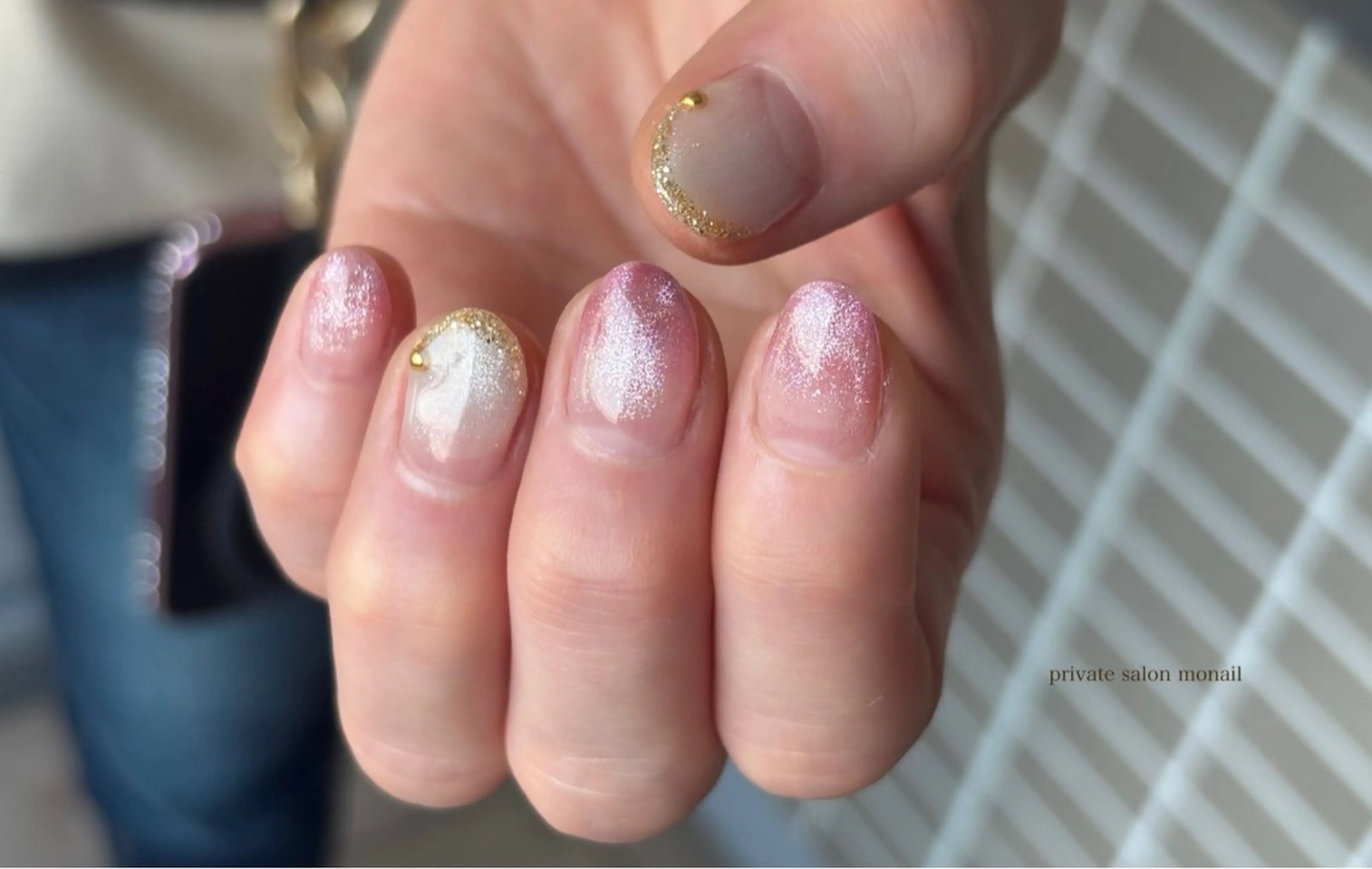 ネイル グラデーション マグネットネイル ハンドネイル private  nail monail所属・nail salon monailのネイルデザイン