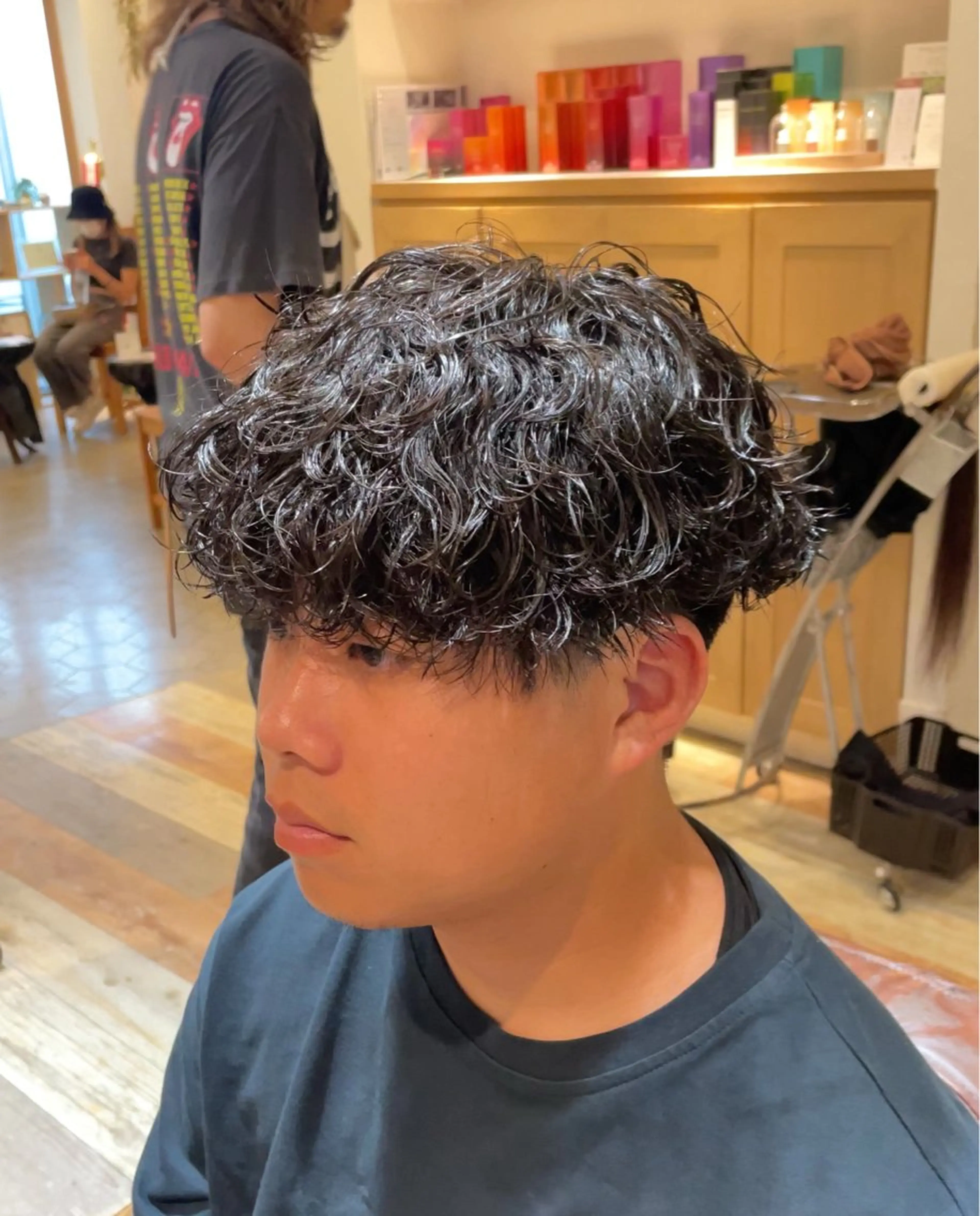 メンズカット＋プードルパーマの写真