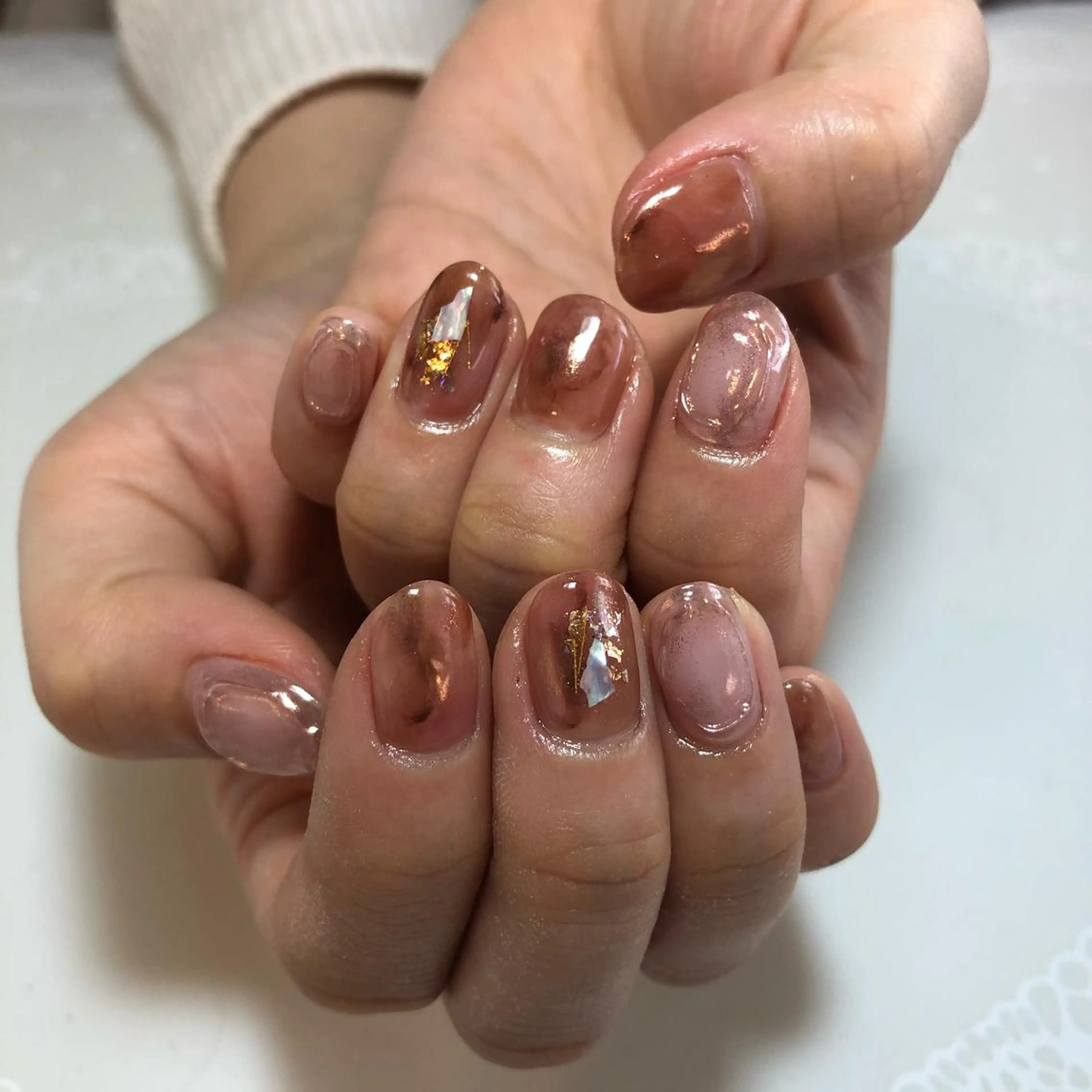 ネイル ニュアンスネイル g-up nail所属・米田 律子のネイルデザイン